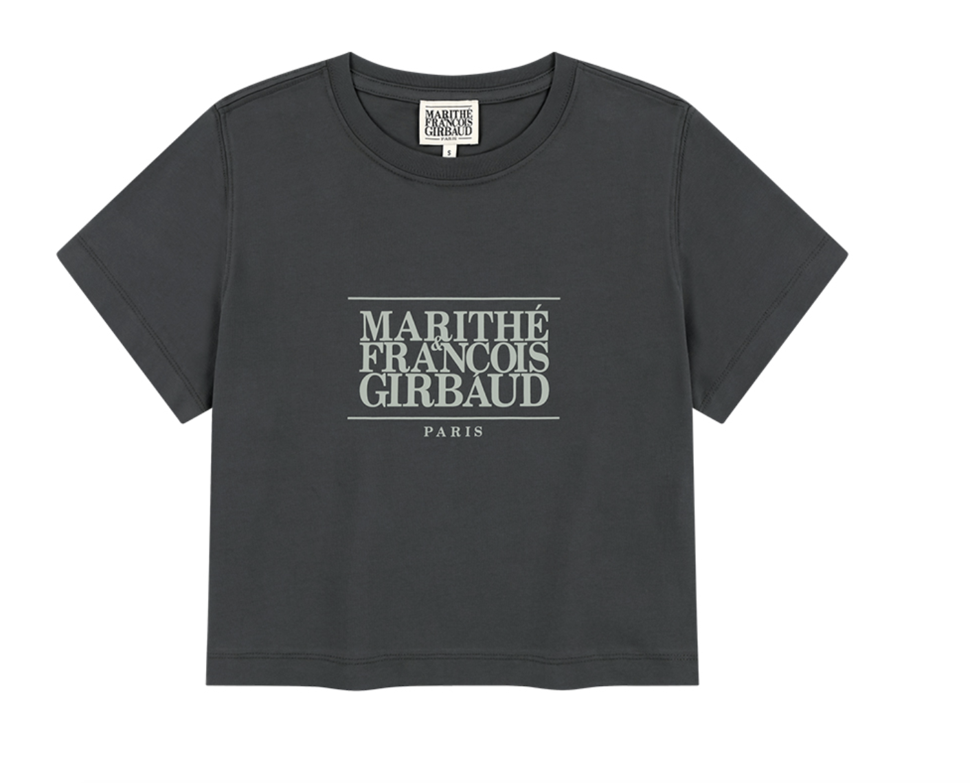 【品牌清貨SALE】 【現貨】【MFG】W CLASSIC LOGO CROP TEE- CHARCOAL