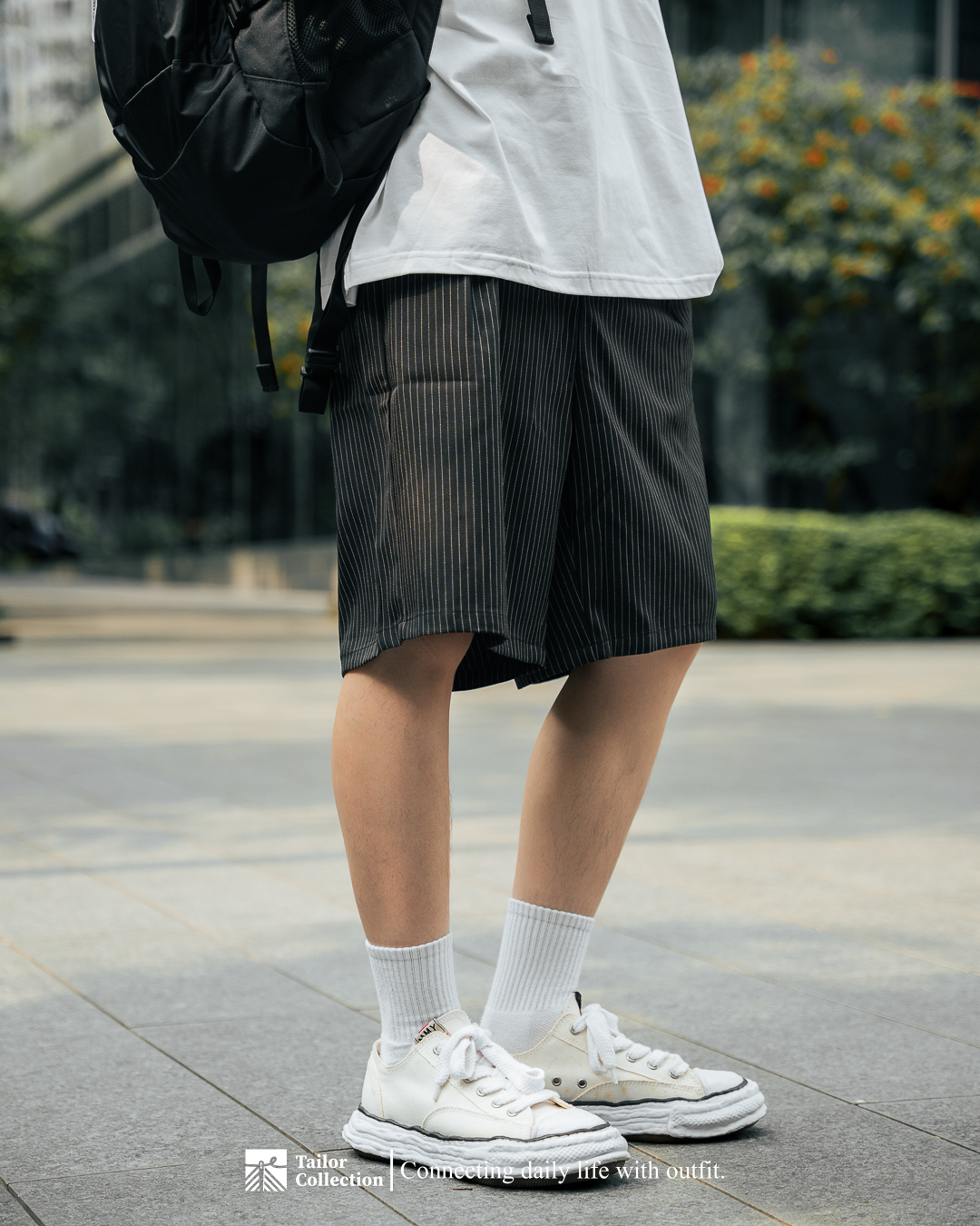 #預購 Tailor collection 寬鬆 老錢風 打褶 條紋 西裝短褲 兩色