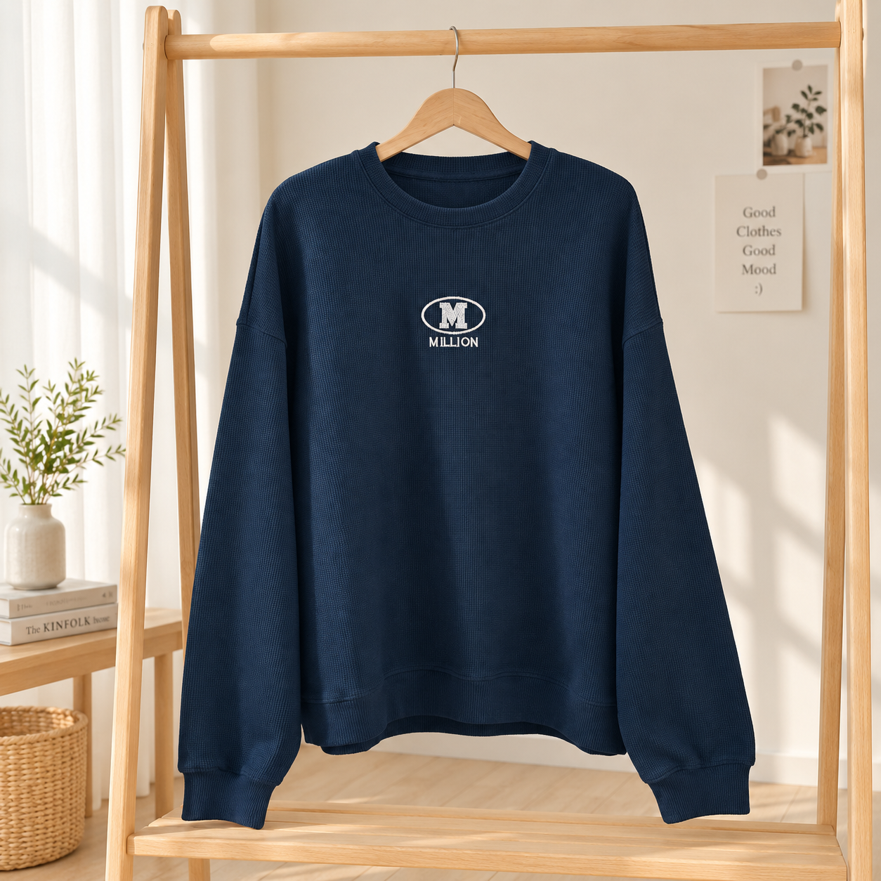 LONG SLEEVE EMBROIDERED SWEATS & SHORTS SET SUIT (2PCS)