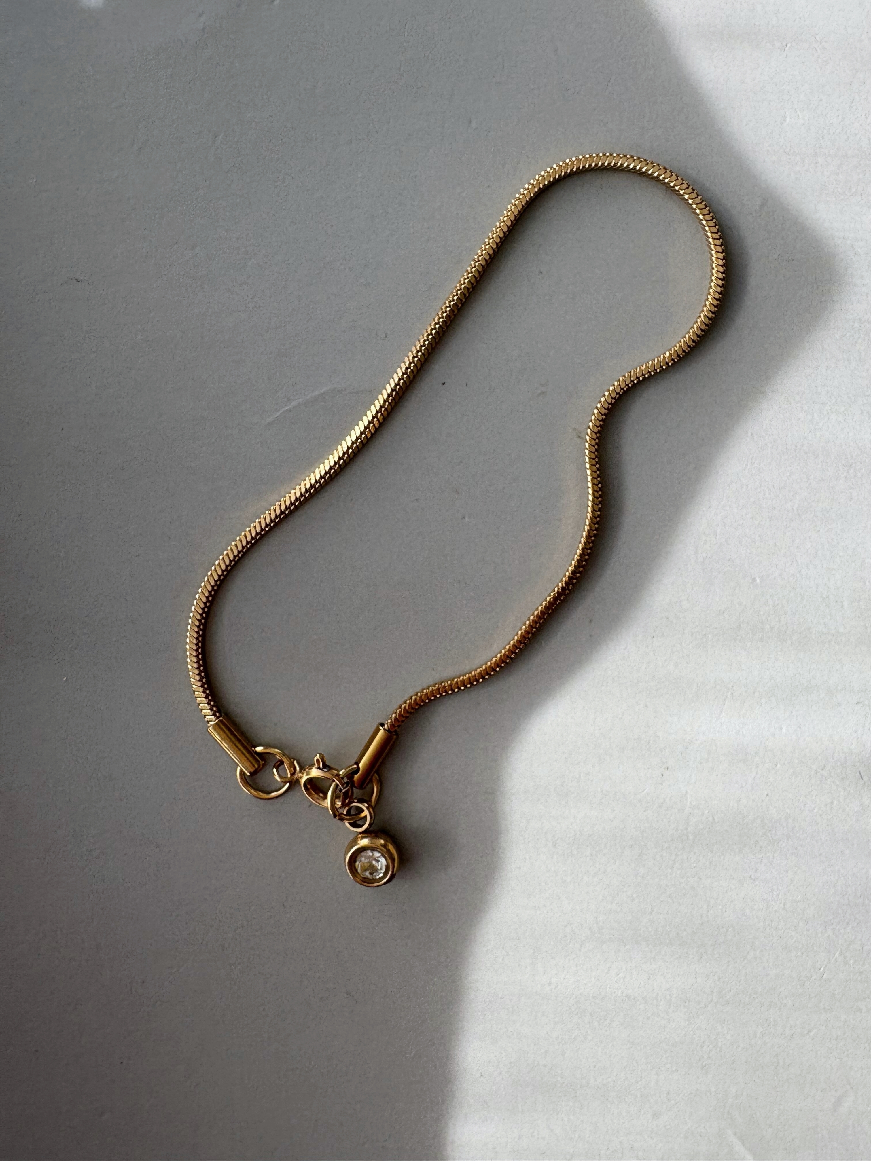 snake chain stone bracelet