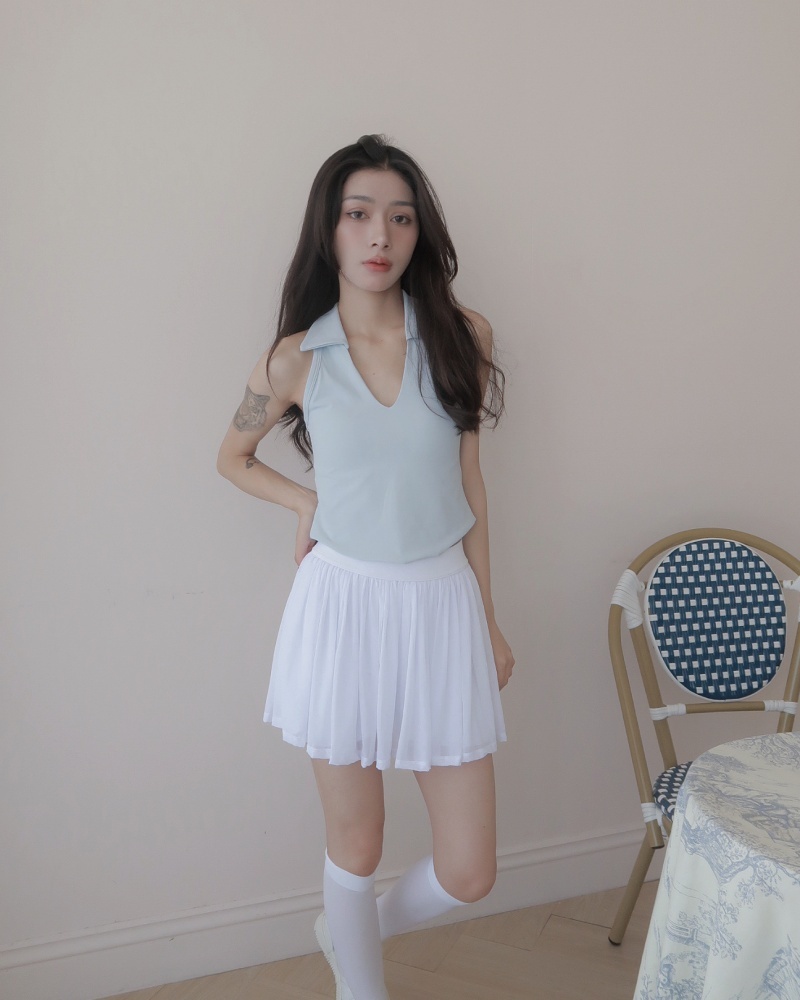 rosette skirt 芭蕾少女網紗褲裙 / 白色