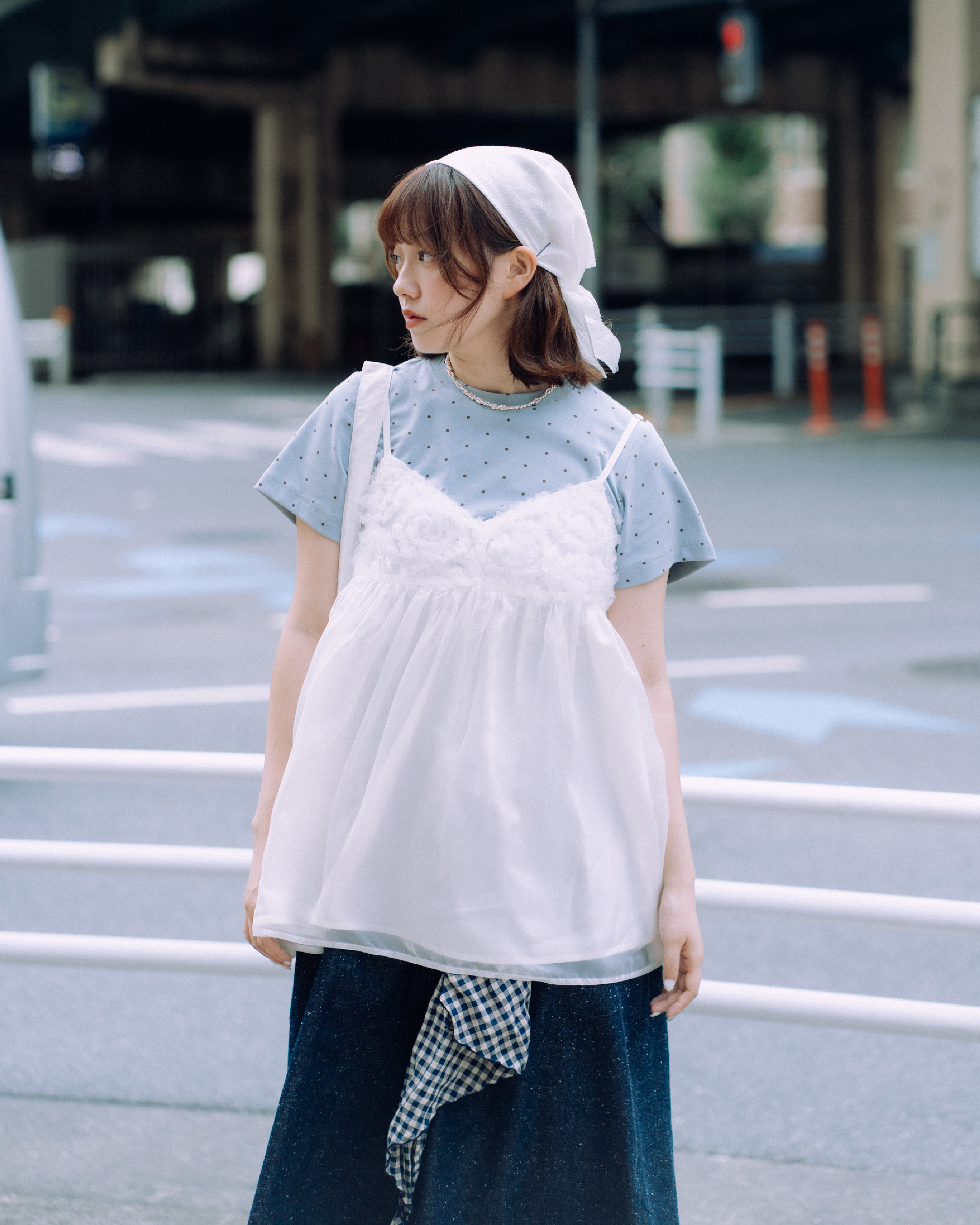 【 Kiki.co made 】 A Cloud to Wear Sheer Camisole - Ivory