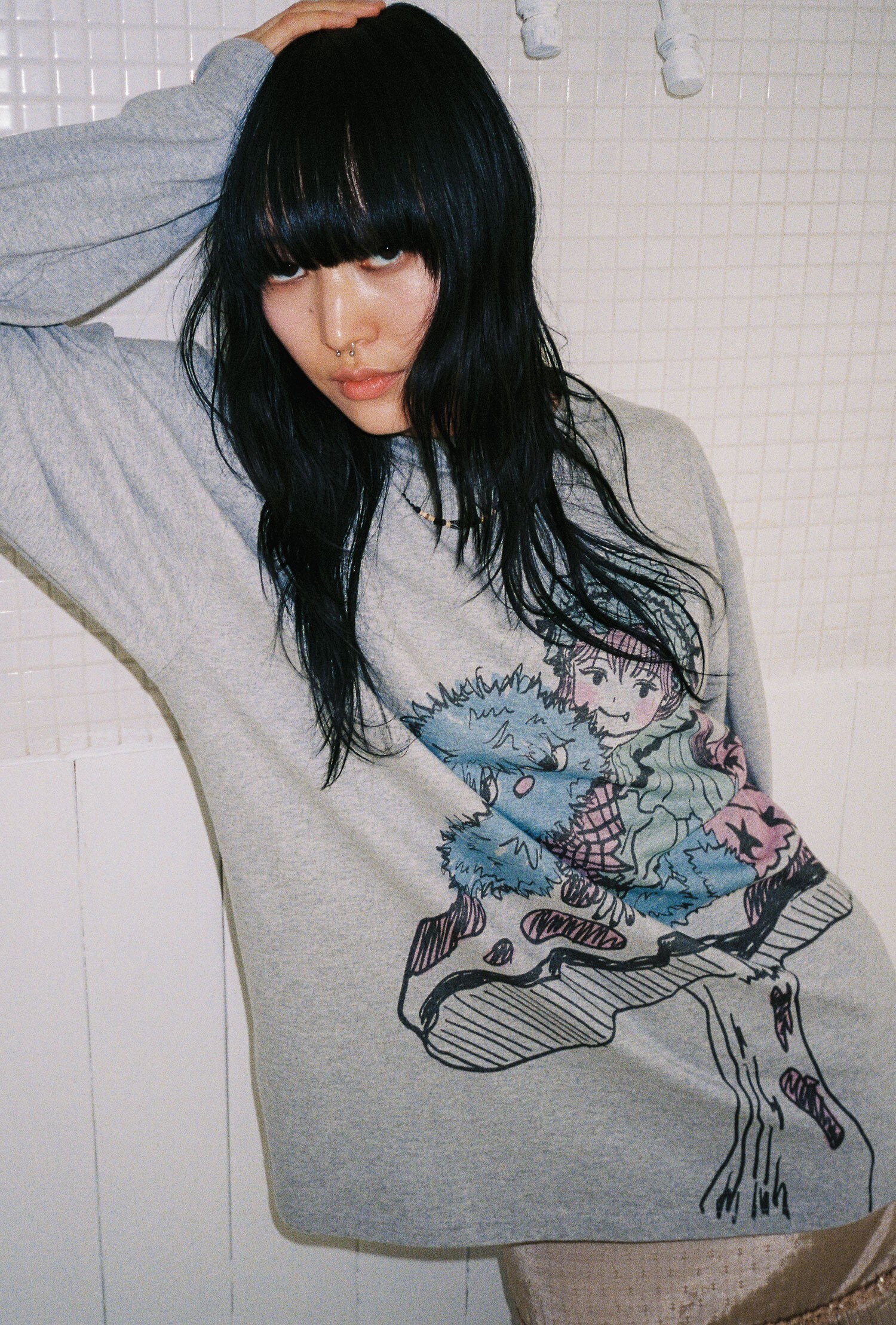 Niceghostclub HUG BLUEBOY BIGBIG LS TEE