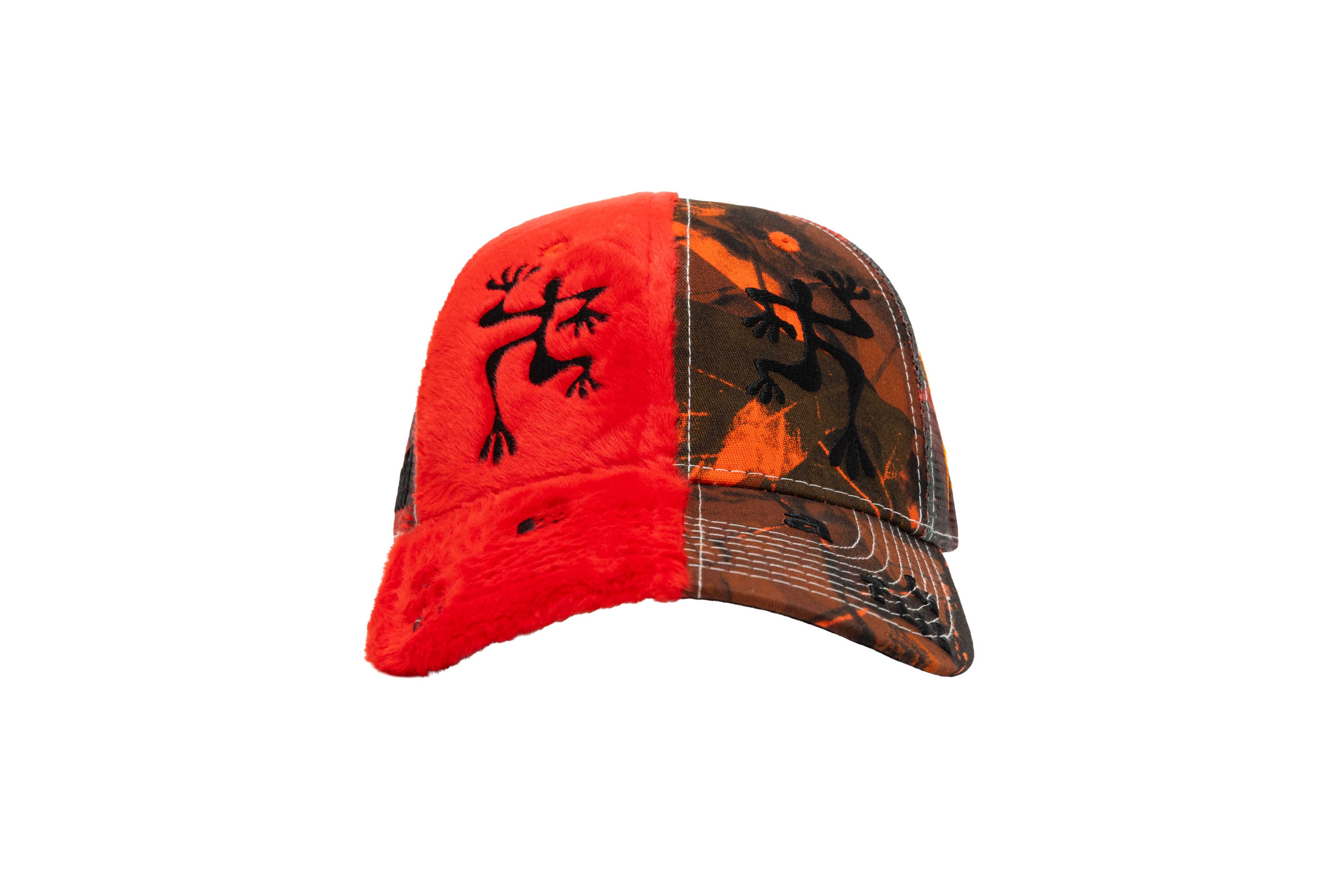 b.Eautiful "Biyu Hat" (Red Plush / Fire Camo)