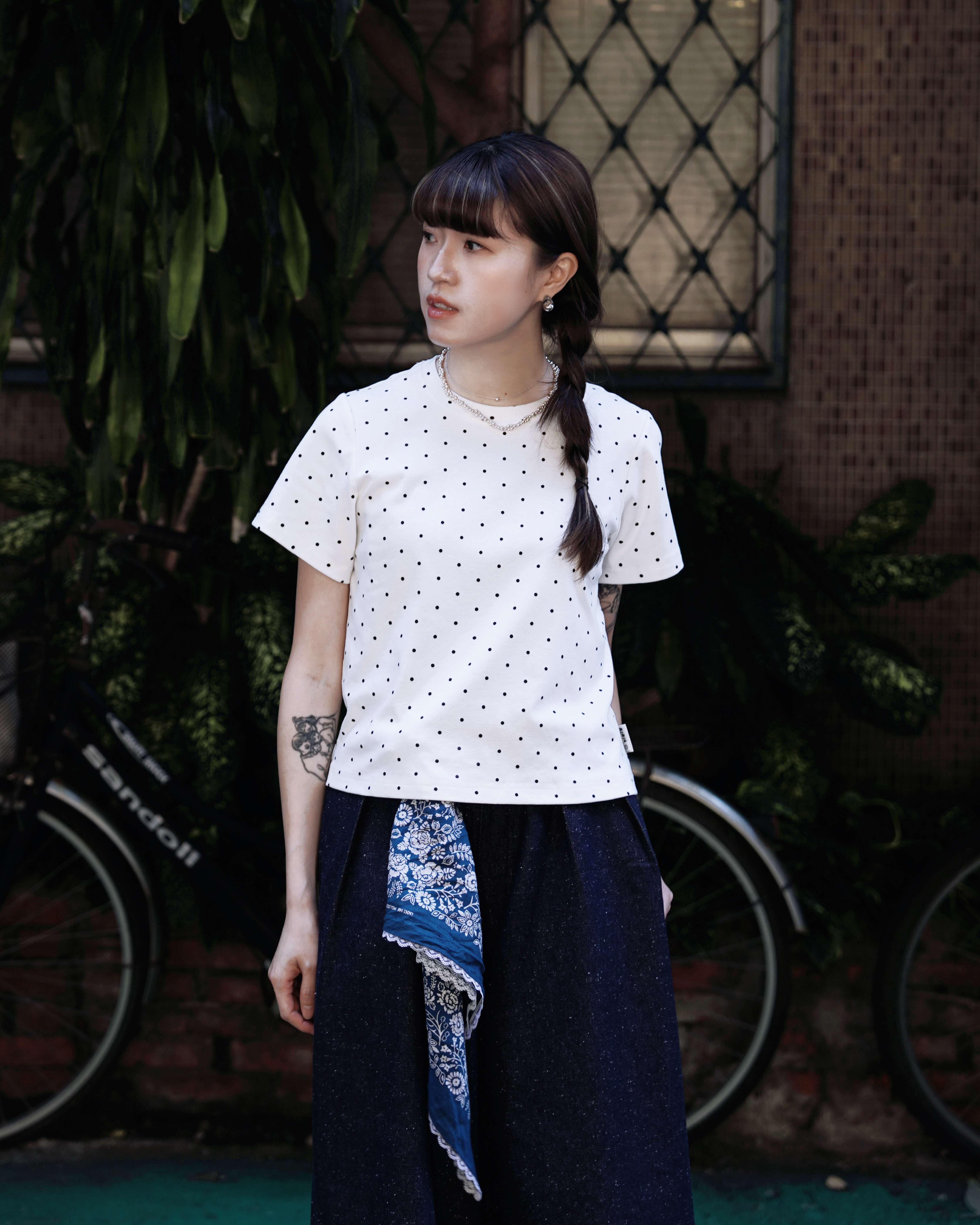 【 Kiki.co made 】Dot by Dot Everyday Tee - Ivory