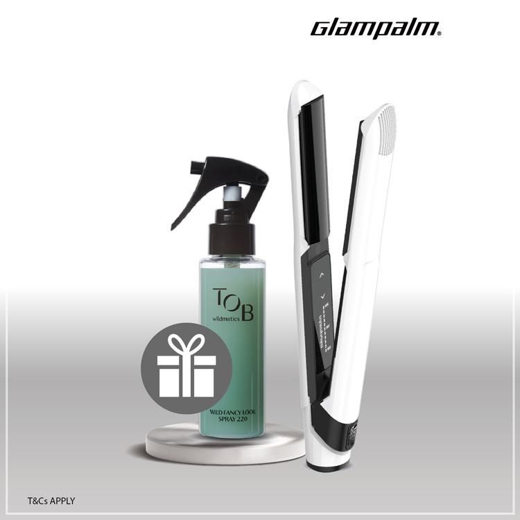 Glampalm GP202T Double C 弧形專業造型夾 (弧形板面｜1寸闊) - Panda色