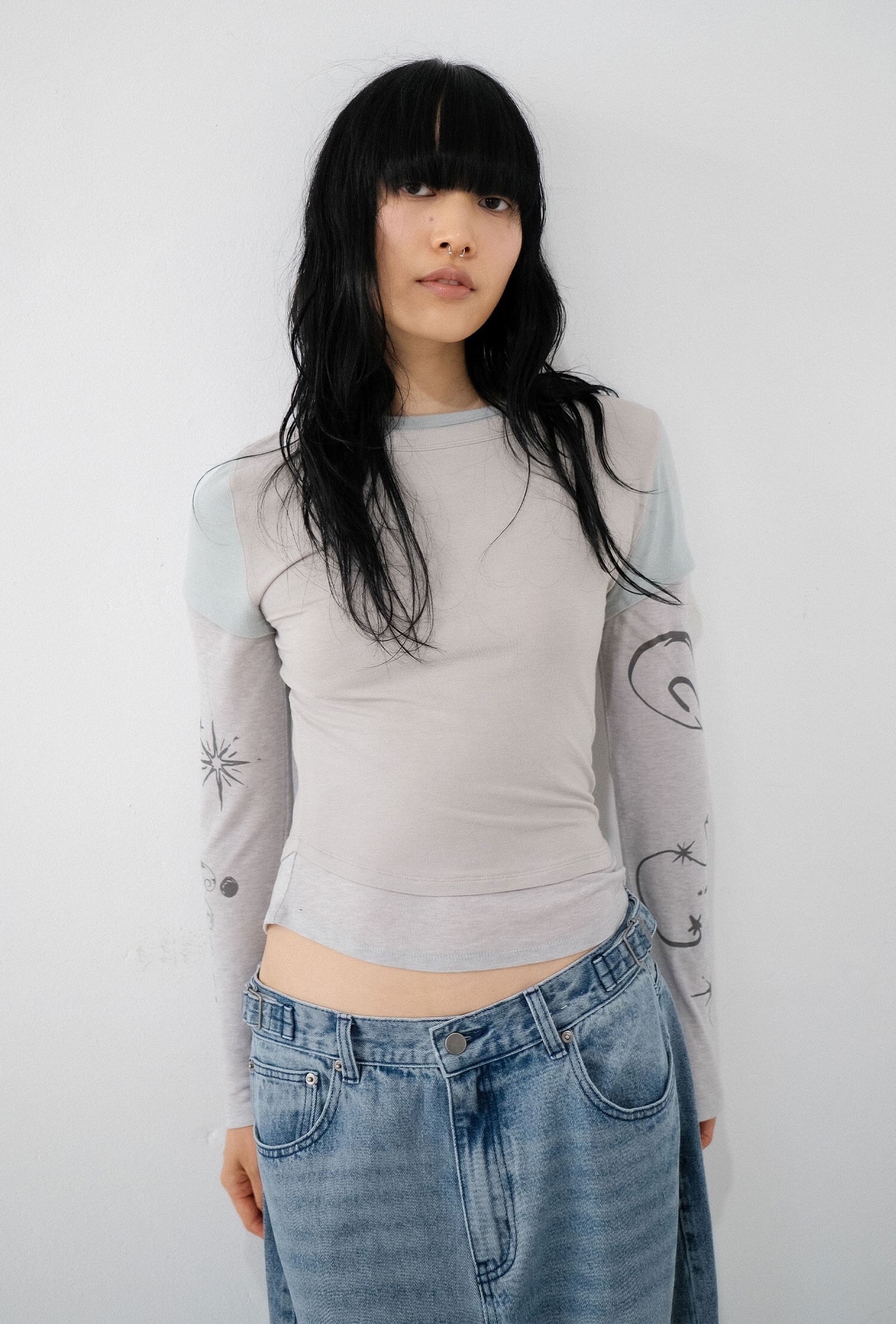 Niceghostclub TATTOO LAYERED LS TEE