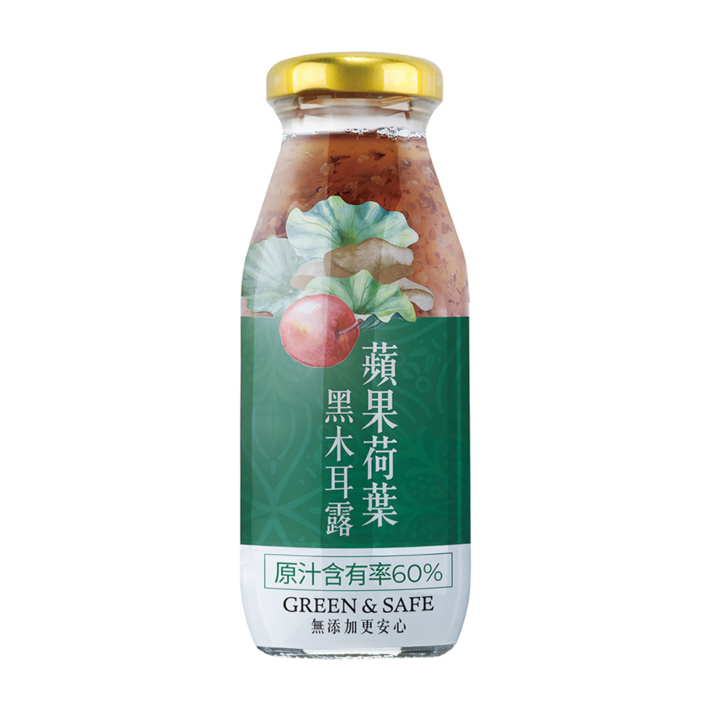 【永豐餘生技 GREEN&SAFE】蘋果荷葉黑木耳露200mlx24入/箱 (結帳再享9折優惠)