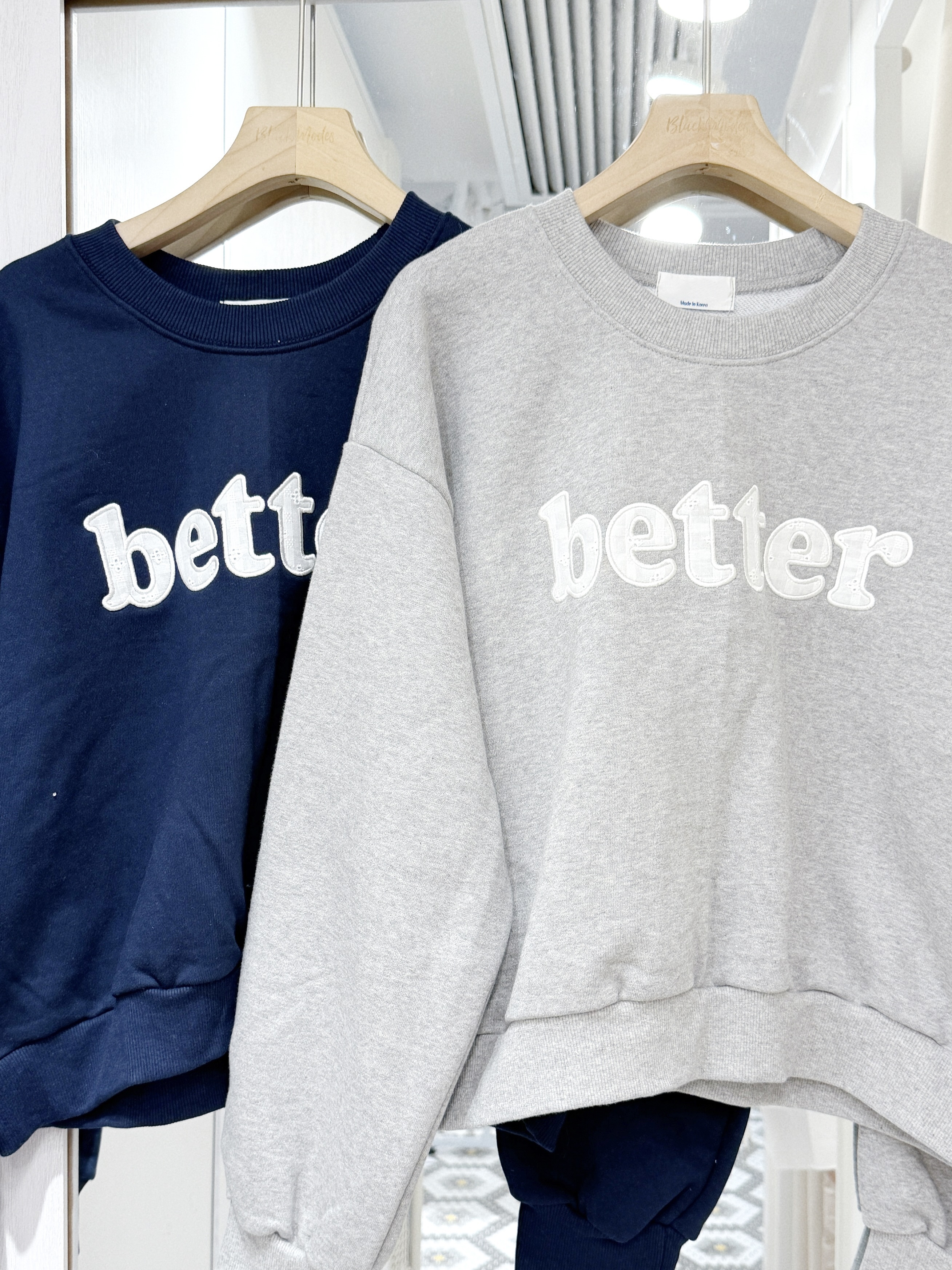 H0446｜文藝感簡約拼布better衛衣‧₊˚ 🍨 ⋅ .ᐟ