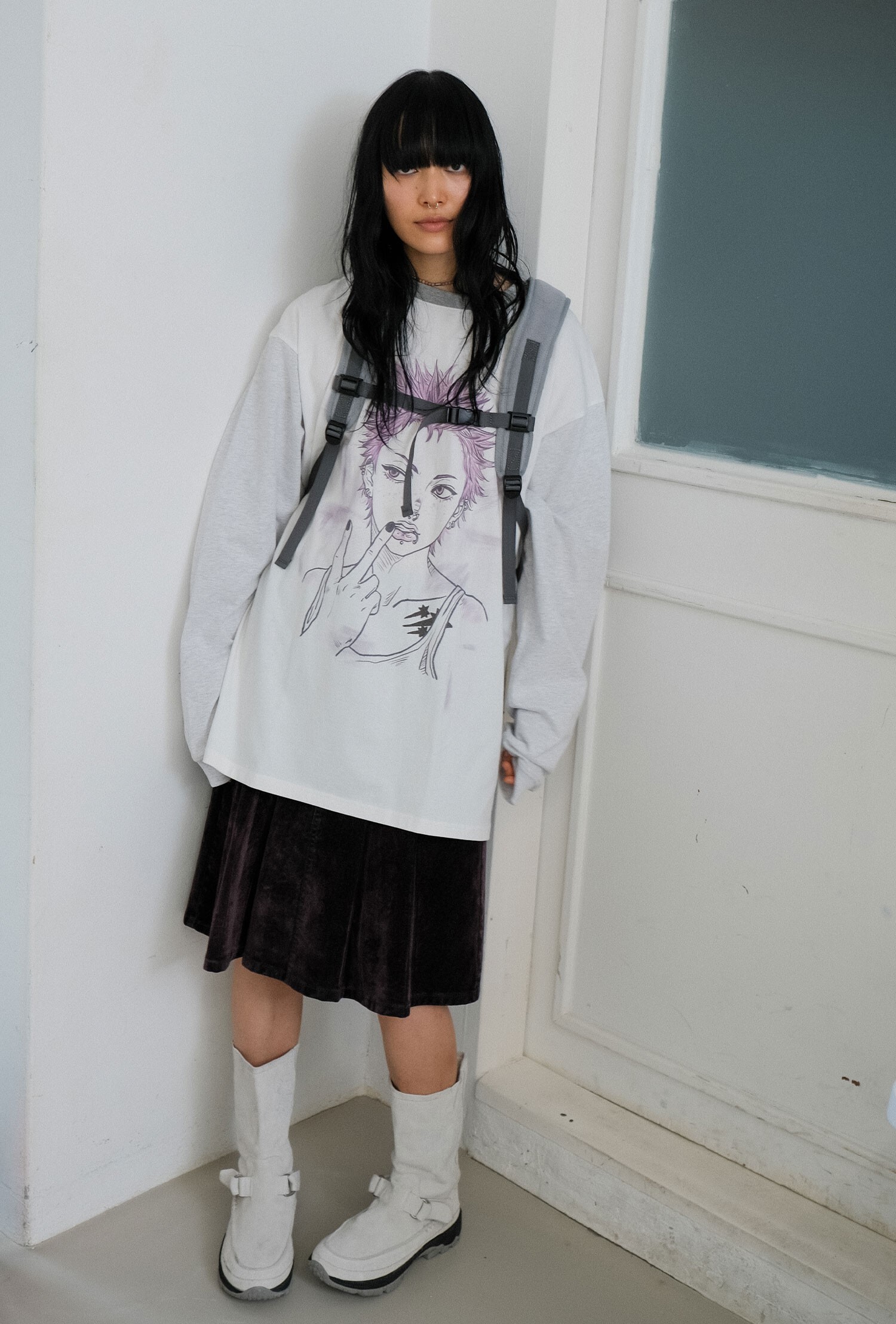 Niceghostclub PINK BOY BIGBIG LS TEE