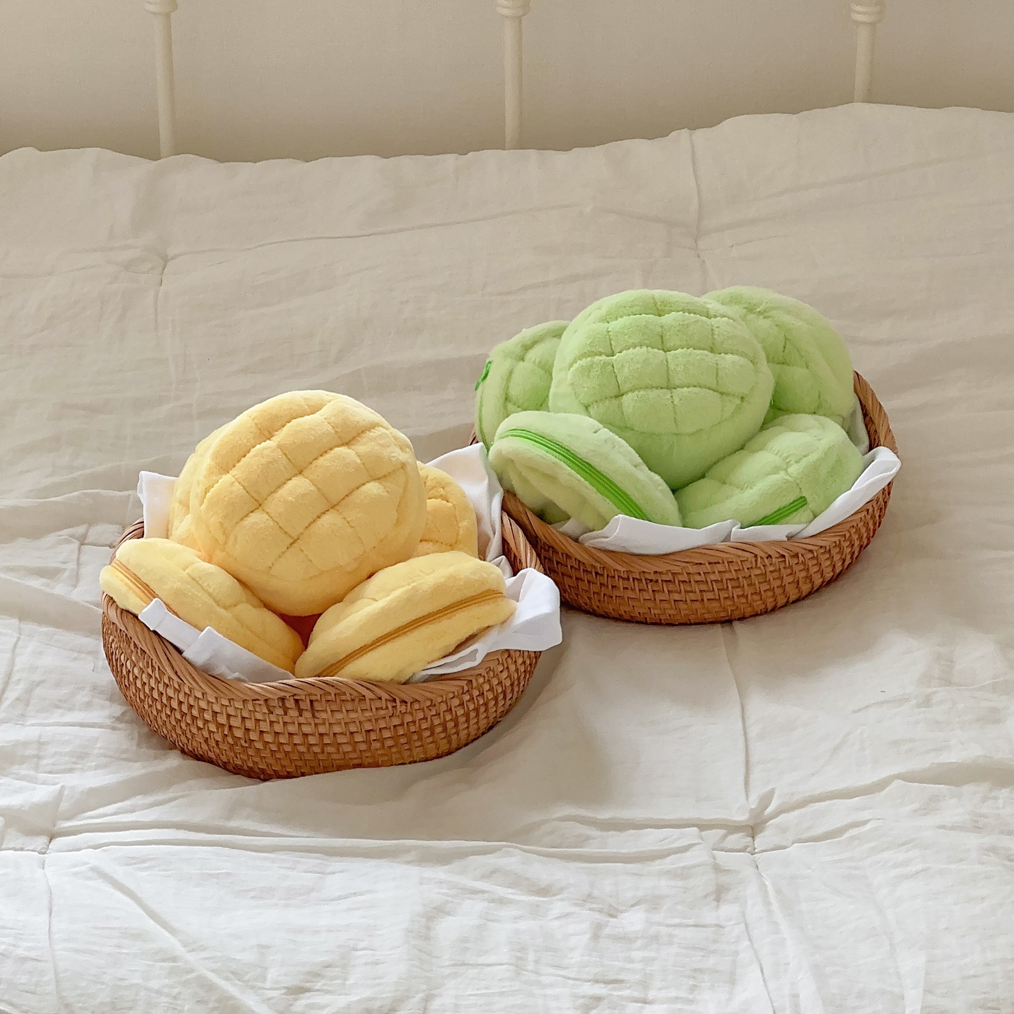 【預購】韓國代購 Katze Melon Bread 菠蘿麵包 哈密瓜菠蘿 收納包