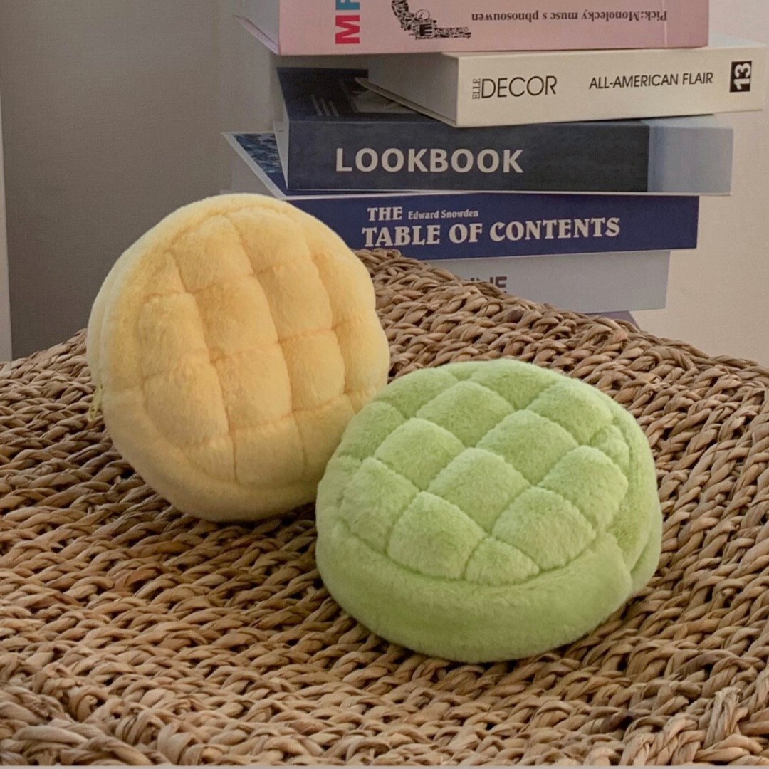 【預購】韓國代購 Katze Melon Bread 菠蘿麵包 哈密瓜菠蘿 收納包