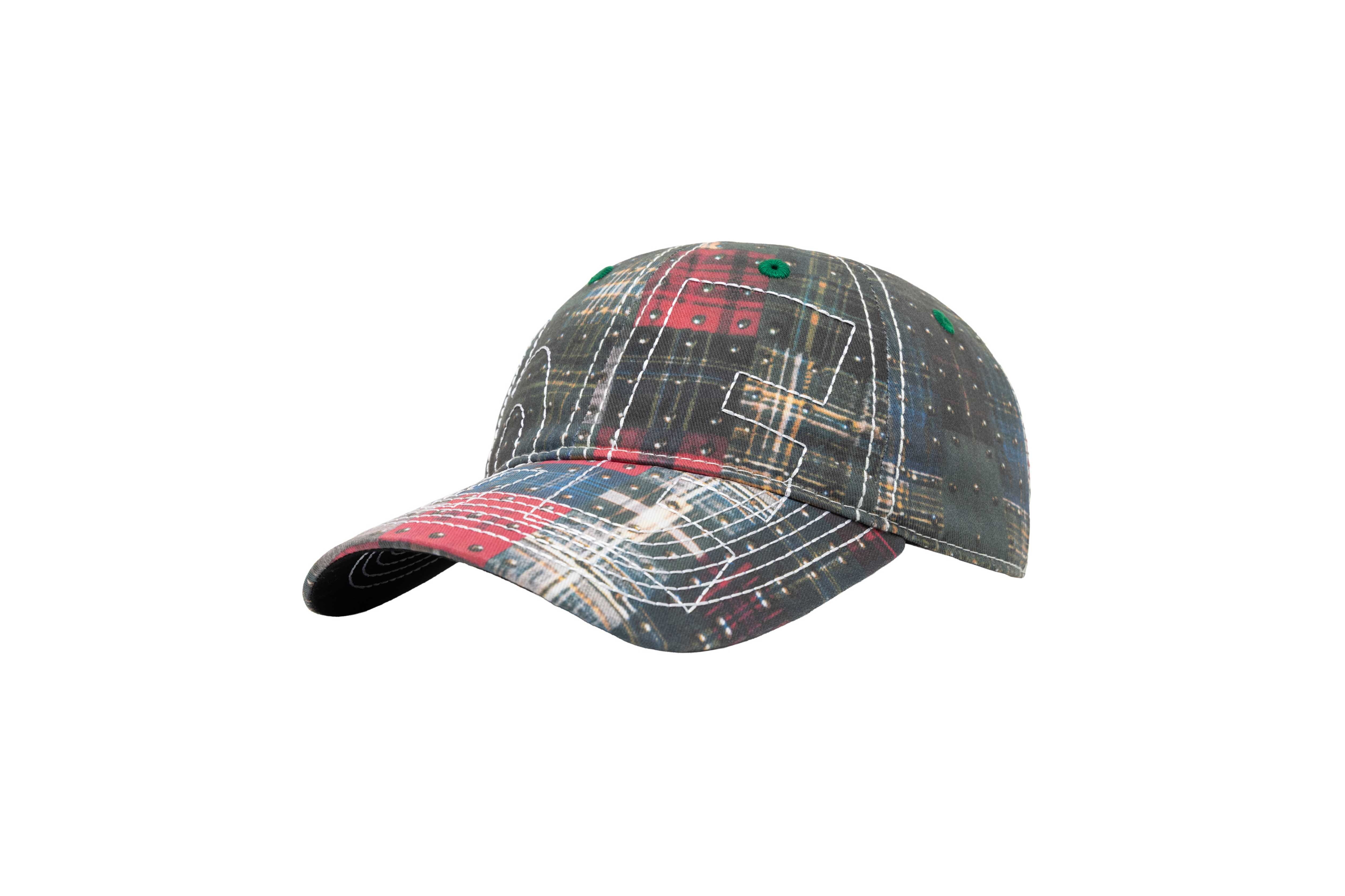 b.Eautiful "Vapor Low Profile Hat" (Studded Plaid / White)