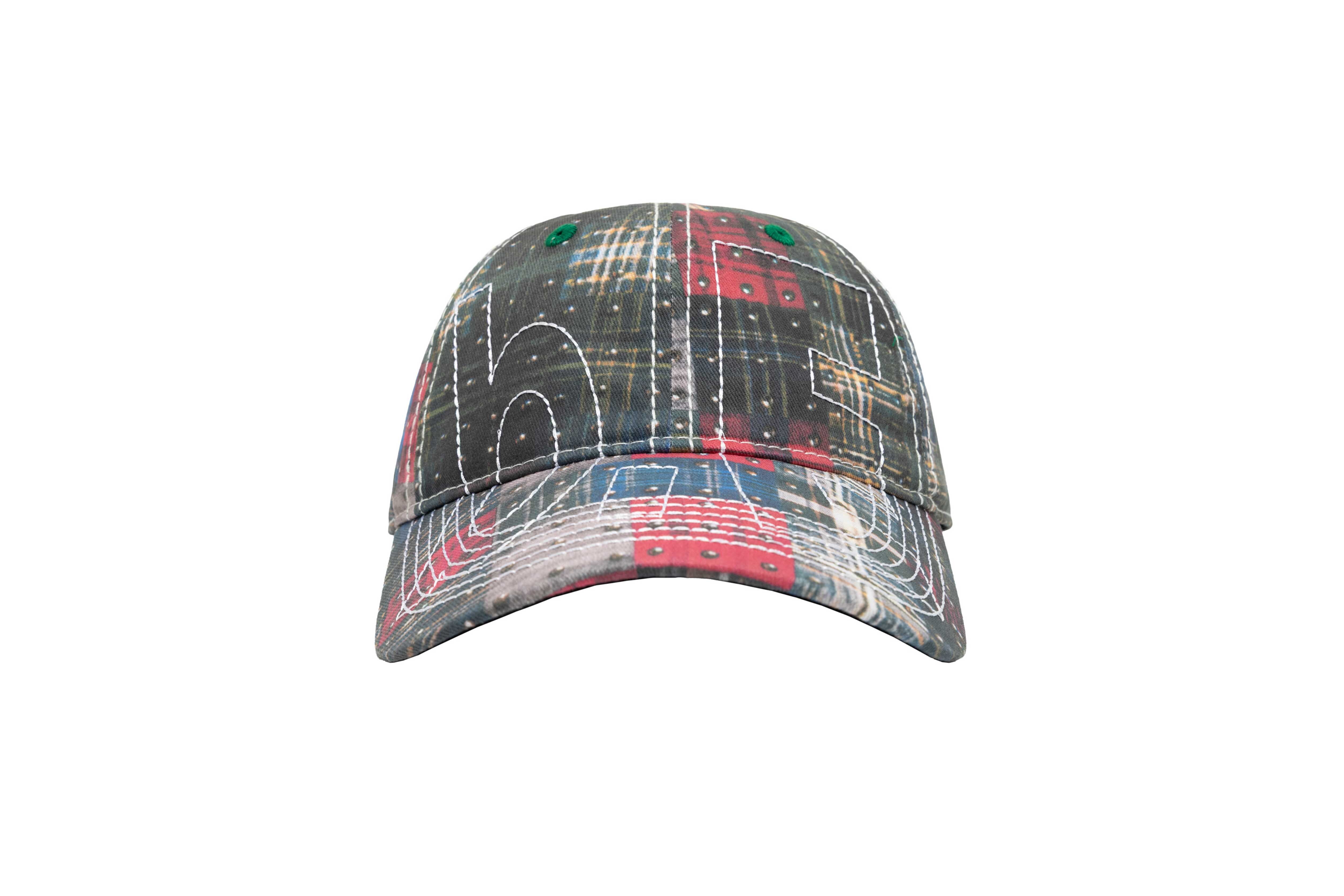 b.Eautiful "Vapor Low Profile Hat" (Studded Plaid / White)