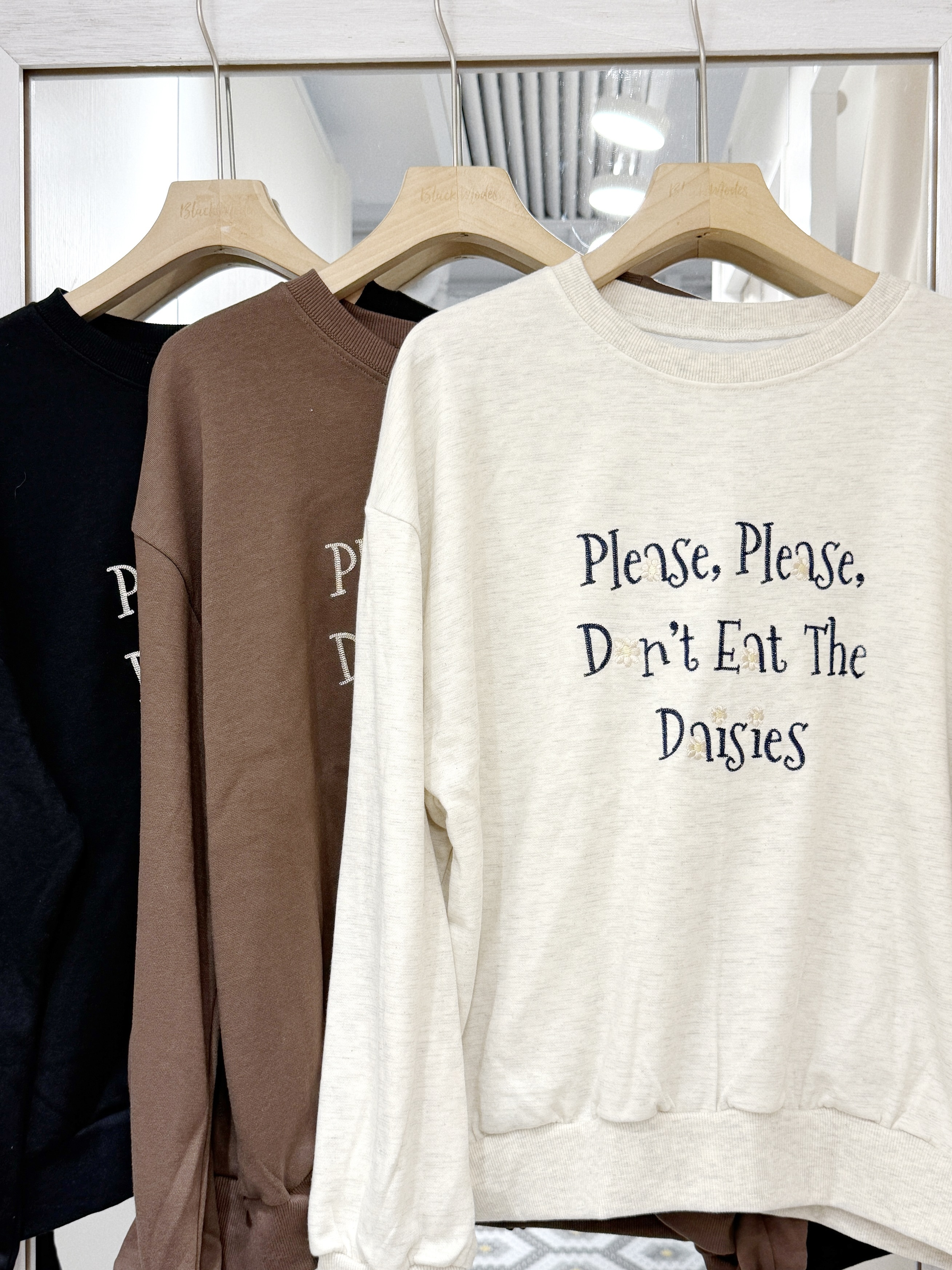 H0440｜溫柔系刺繡小雛菊Please, Don't eat the Daisies 衛衣🌼⋆｡‧