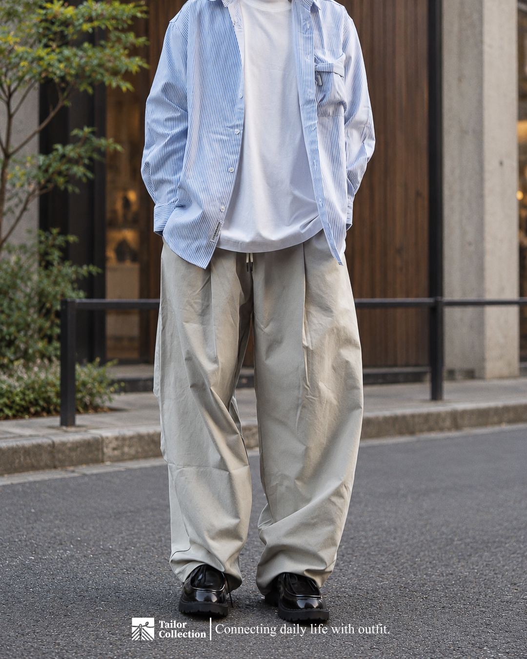 #預購 Tailor collection 直筒 彎刀 打褶休閒褲 四色