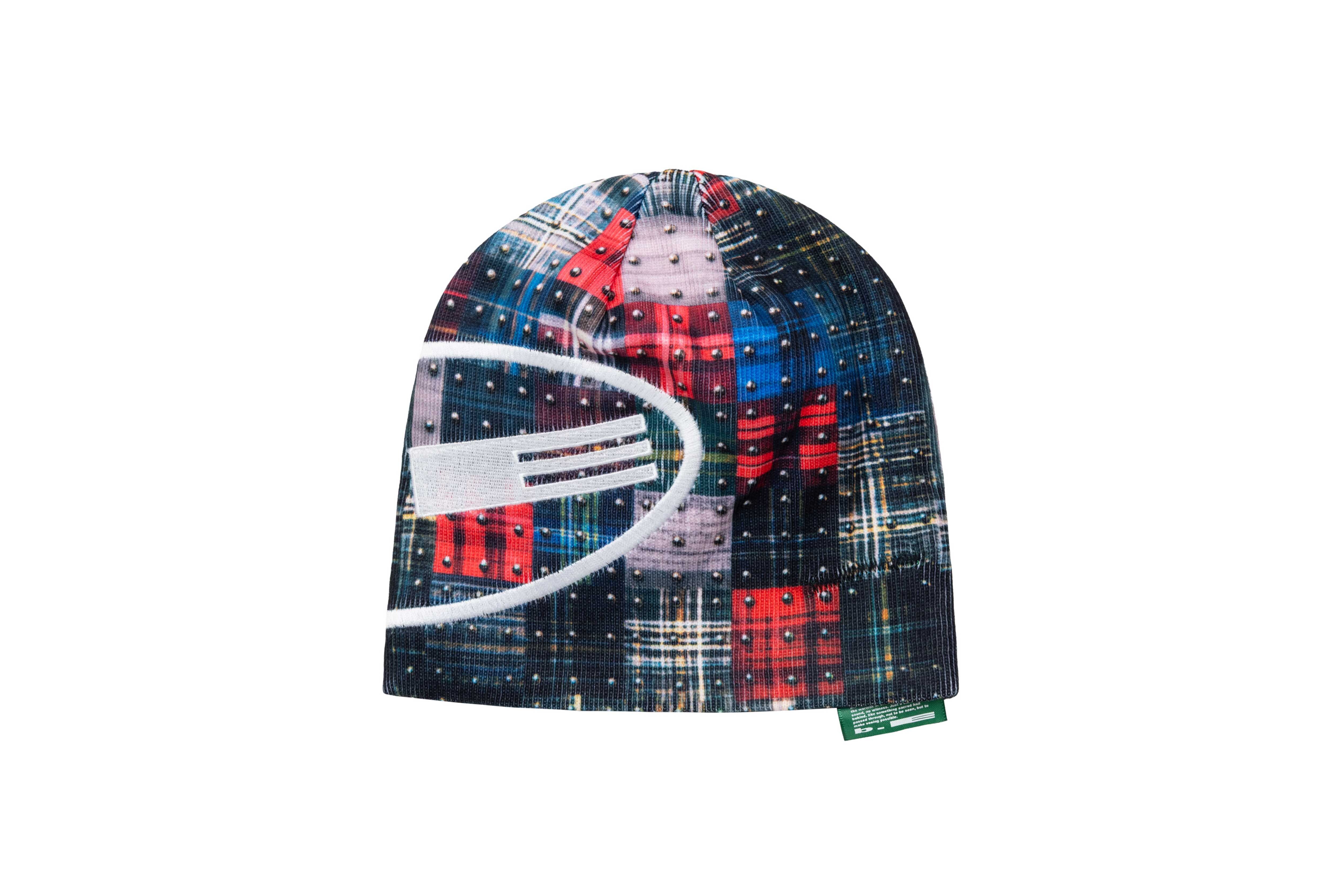 b.Eautiful "Studded Plaid Beanie" (Multi)