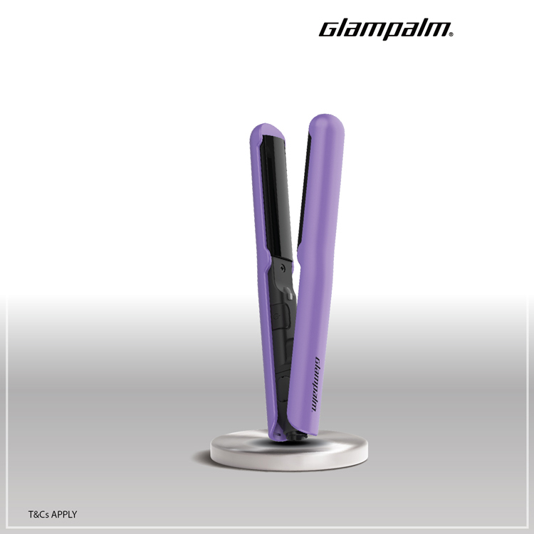 Glampalm GP103 Double-C 迷你造型夾 [弧形板面] [薰衣草紫]