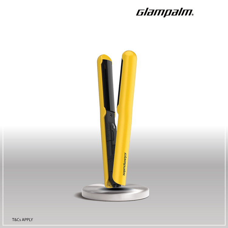 Glampalm GP103 Double-C 迷你造型夾 [弧形板面] [向日葵黃色]