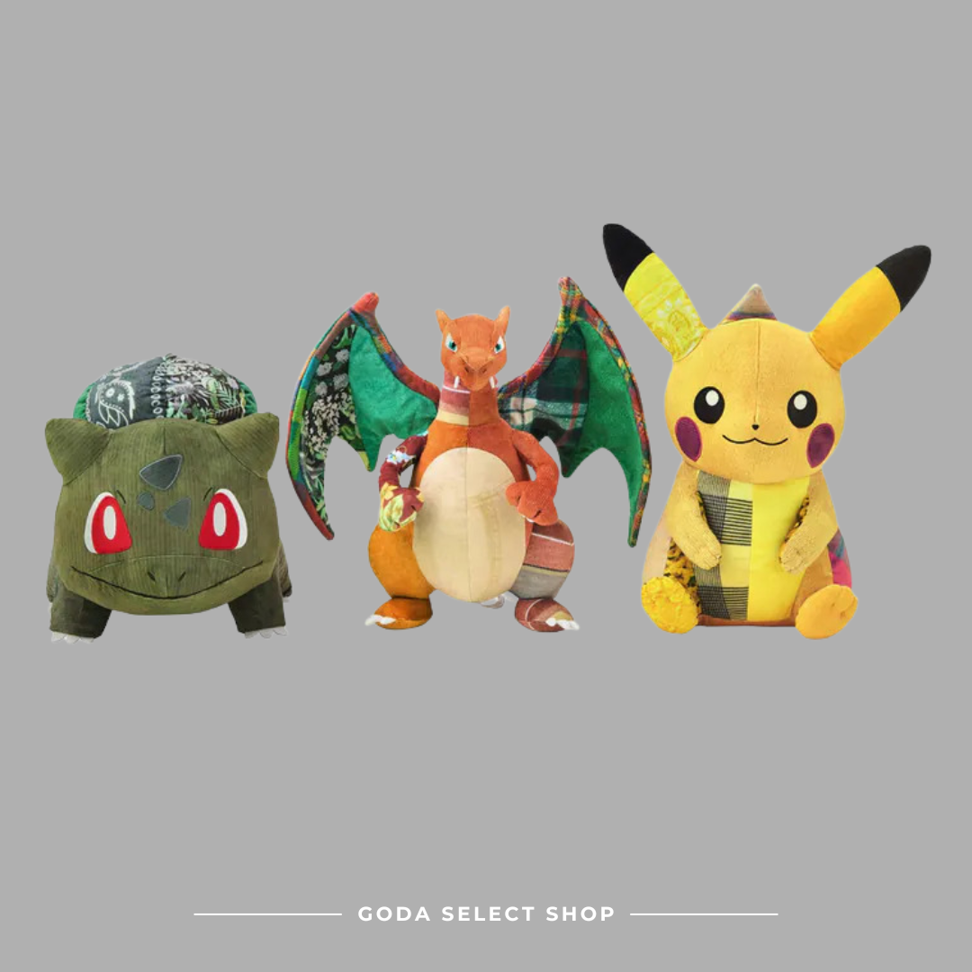 SEAN WOTHERSPOON X POKEMON 寶可夢 皮卡丘 噴火龍 妙蛙種子 拼布 毛絨 娃娃