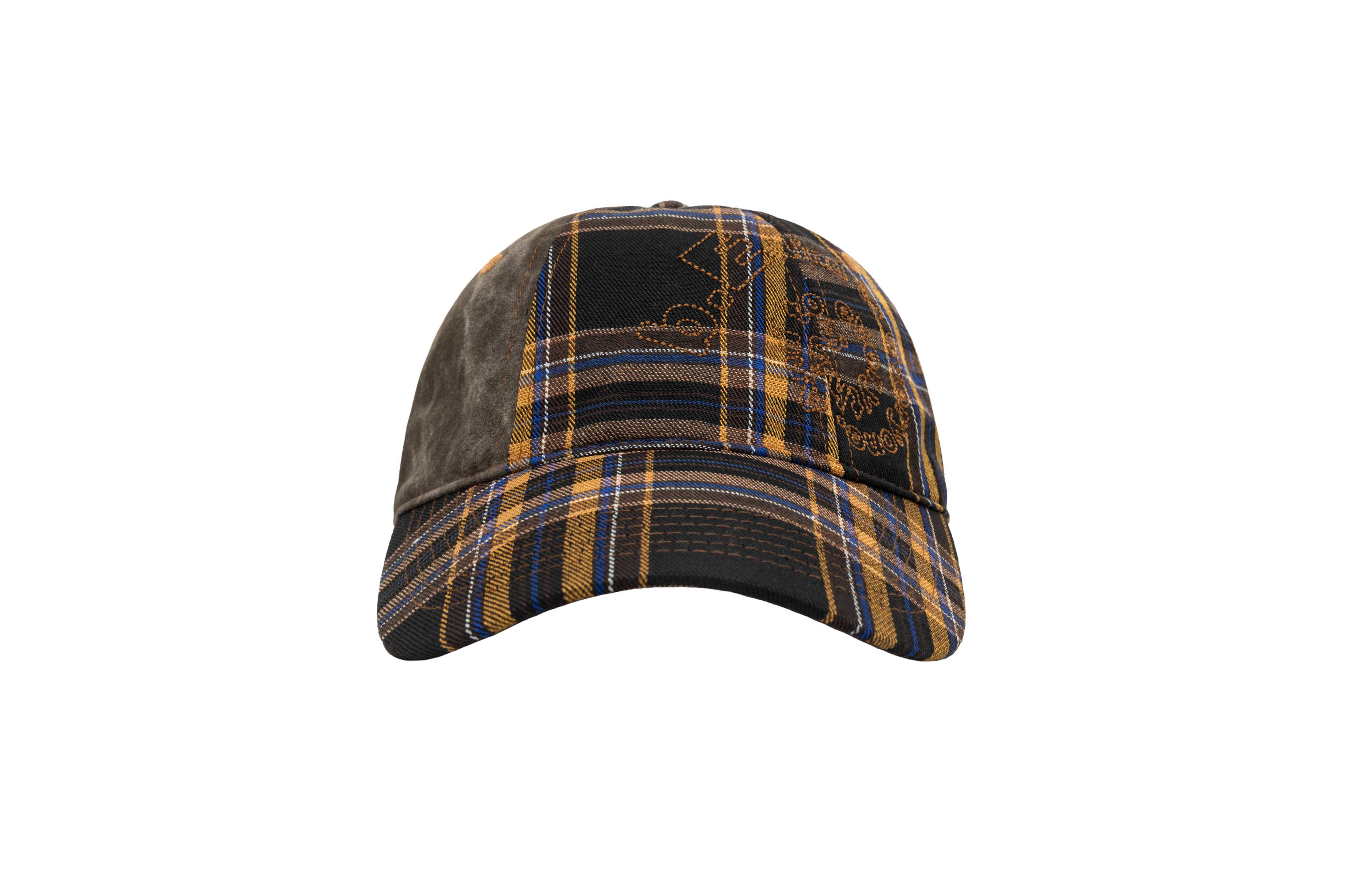 b.Eautiful "B-Turn Low Profile Hat" (Brown Plaid)