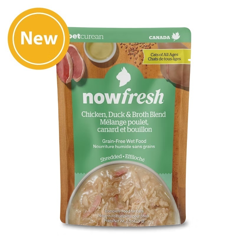 NOW FRESH All Cat Shredded Chicken, Duck & Broth Blend (2.5oz X 24 pcs)