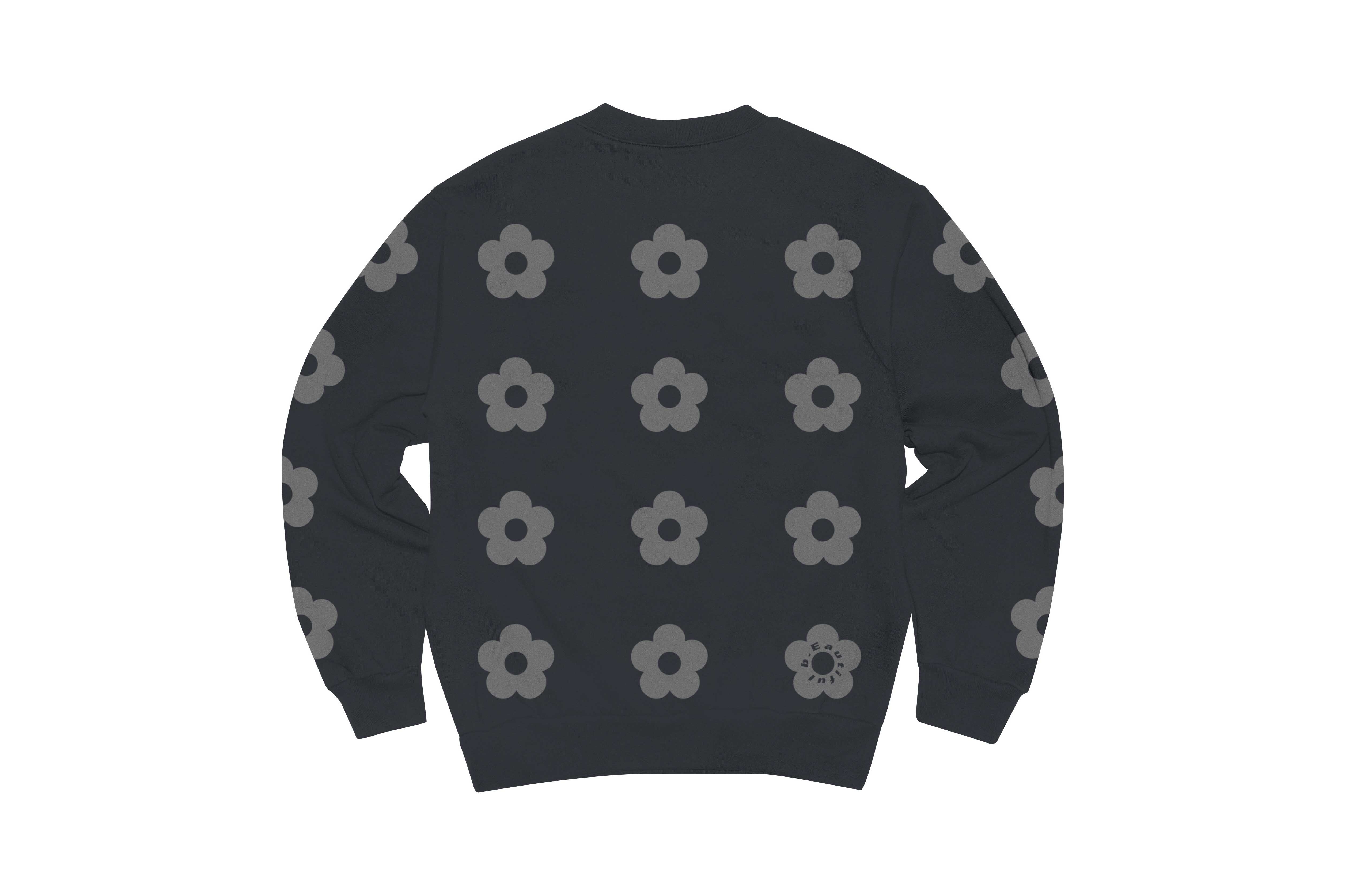 b.Eautiful "Sakura Crewneck Sweatshirt" (Dolphin Blue )