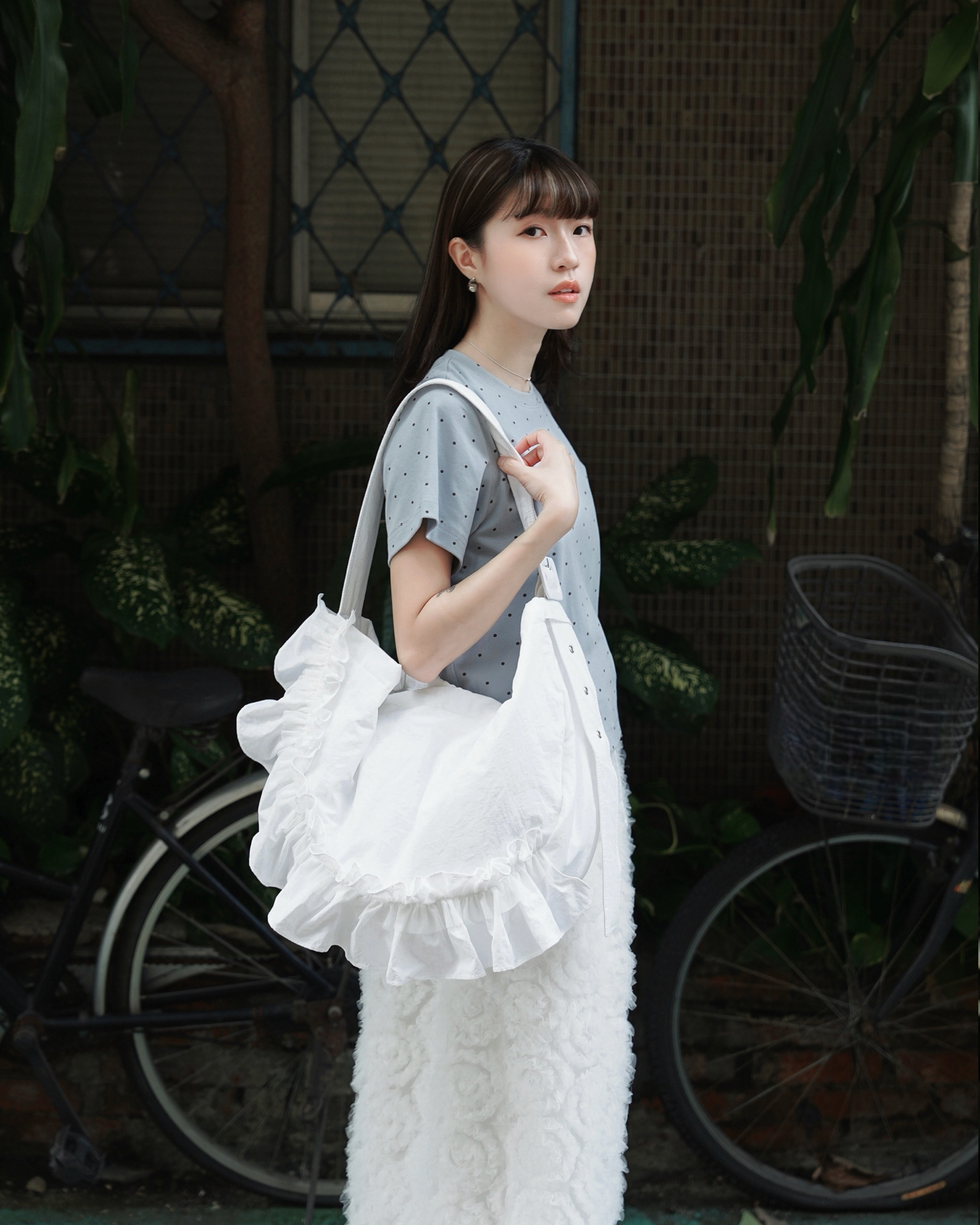 【 Kiki.co made 】Carry a Little Joy Crossbody Bag - Ivory