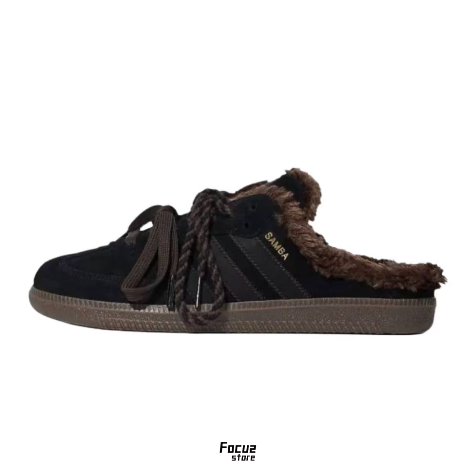 【Focus Store】預購 Adidas Originals Samba Mule "Fur-Lined" 毛絨版本 黑色 穆勒鞋 HP5054