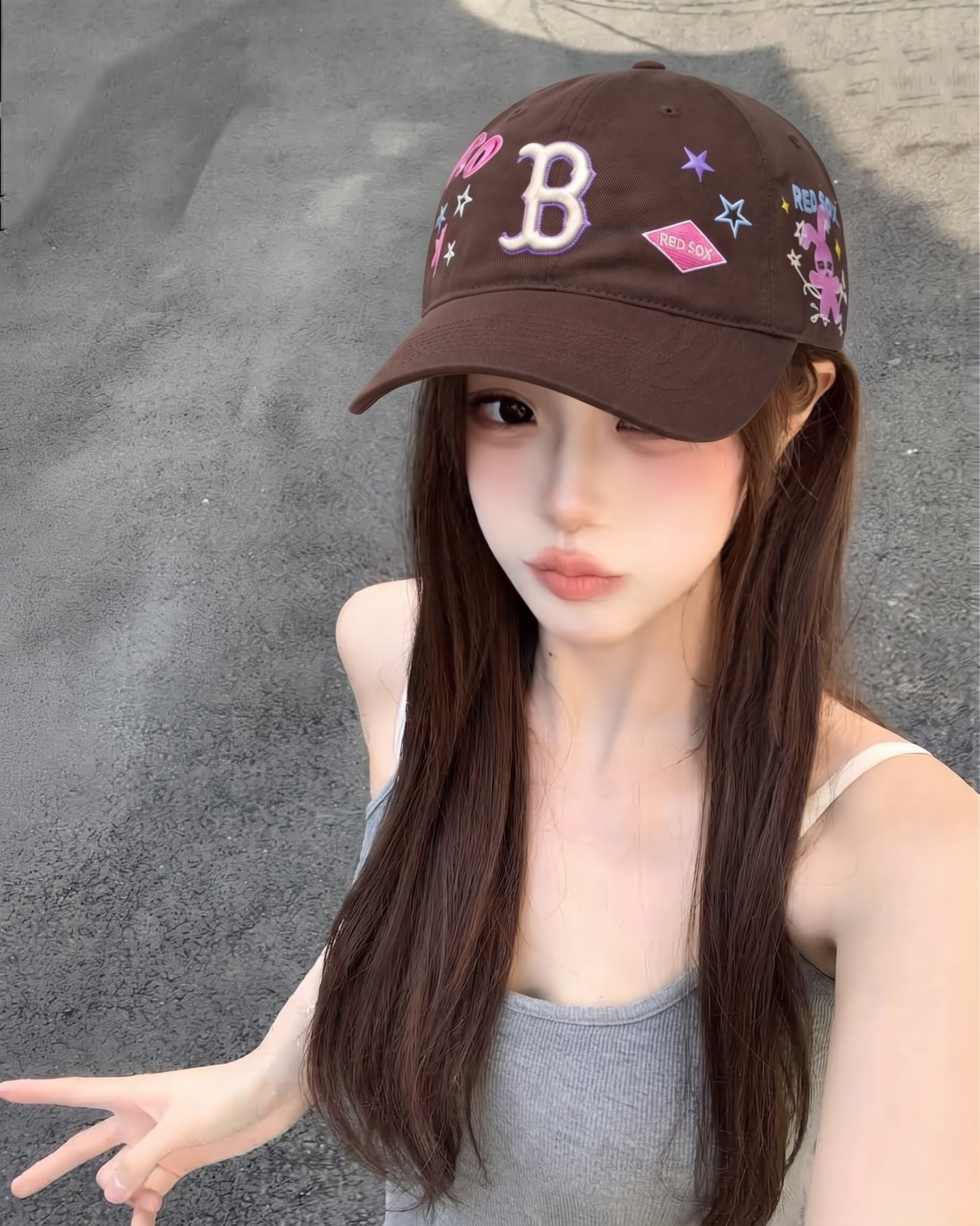 MLB Star Bunny 經典 刺繡 星星 小兔 老帽 棒球帽 三款