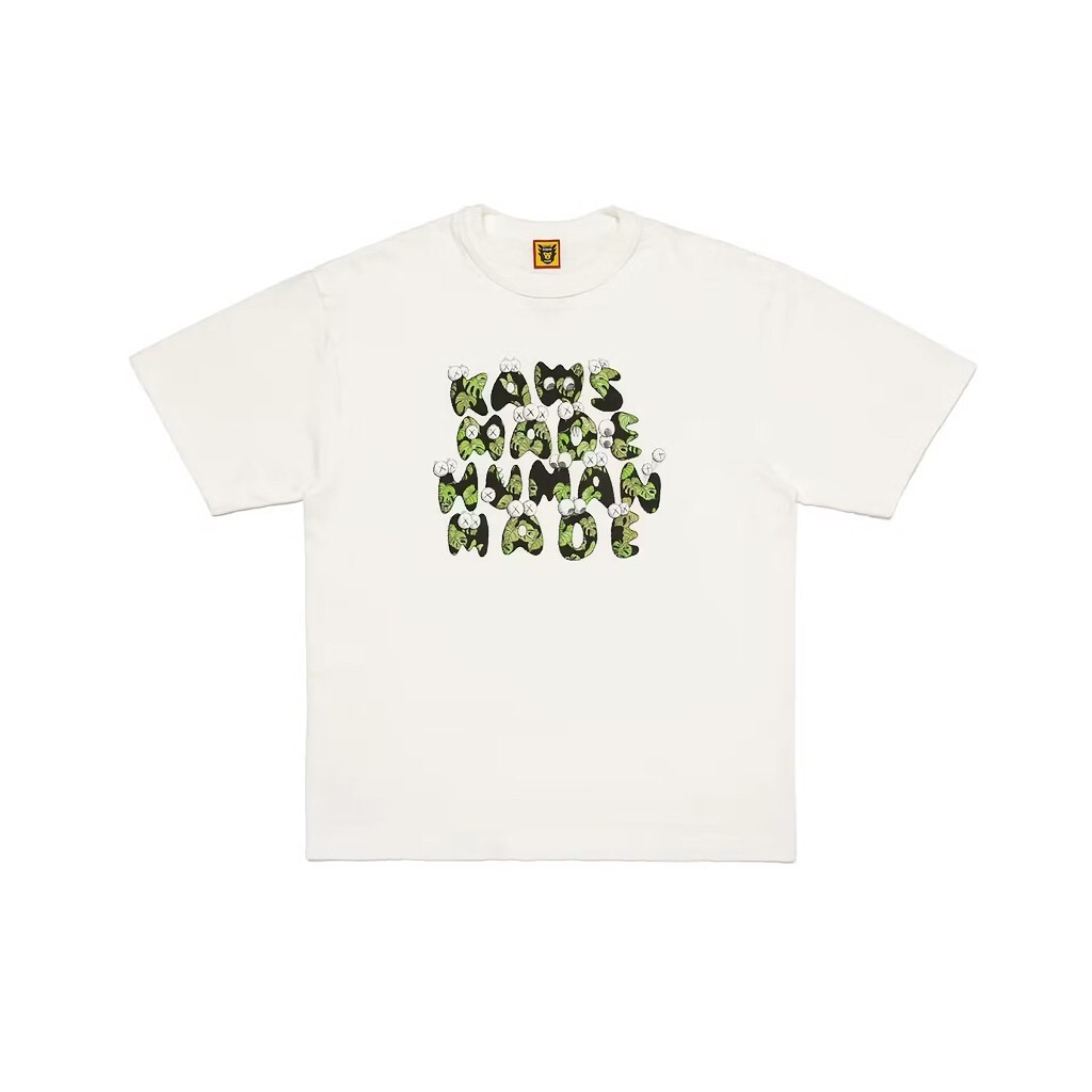 <潮流男女孩們撿便宜囉🔥>Kaws x Human Made 胸前文字款 此為白色款 黑色示範穿搭圖