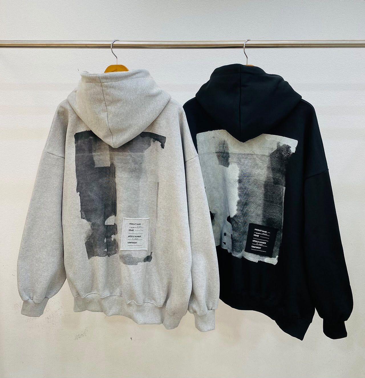 OverSize英文字圖案連帽衛衣(薄抓毛底) UNSTANDARD-177T