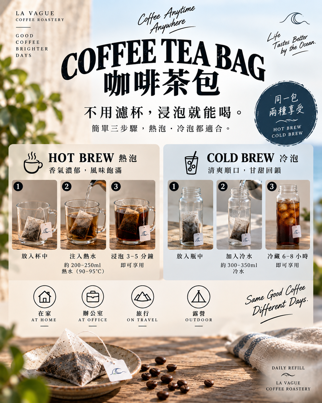 Signature Blend Coffee Tea Bags｜20 Bags