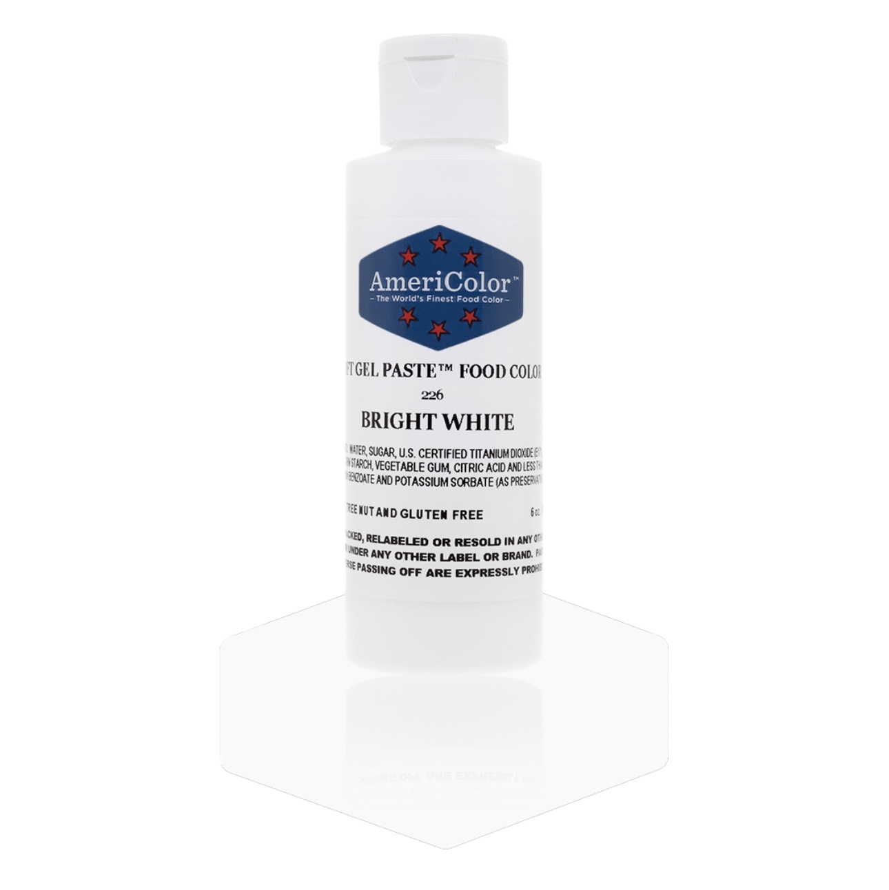 AmeriColor Soft Gel Paste Food Colour Bright White 128g