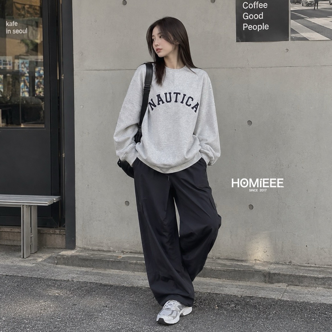 Nautica Arch Long Sleeve 長袖 經典 LOGO 深藍 灰色 [NTL3513]