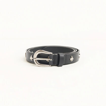 2026AW STUSSY SPADE EMBLEM BELT 黑桃 圖案 皮帶 現貨 26F135214