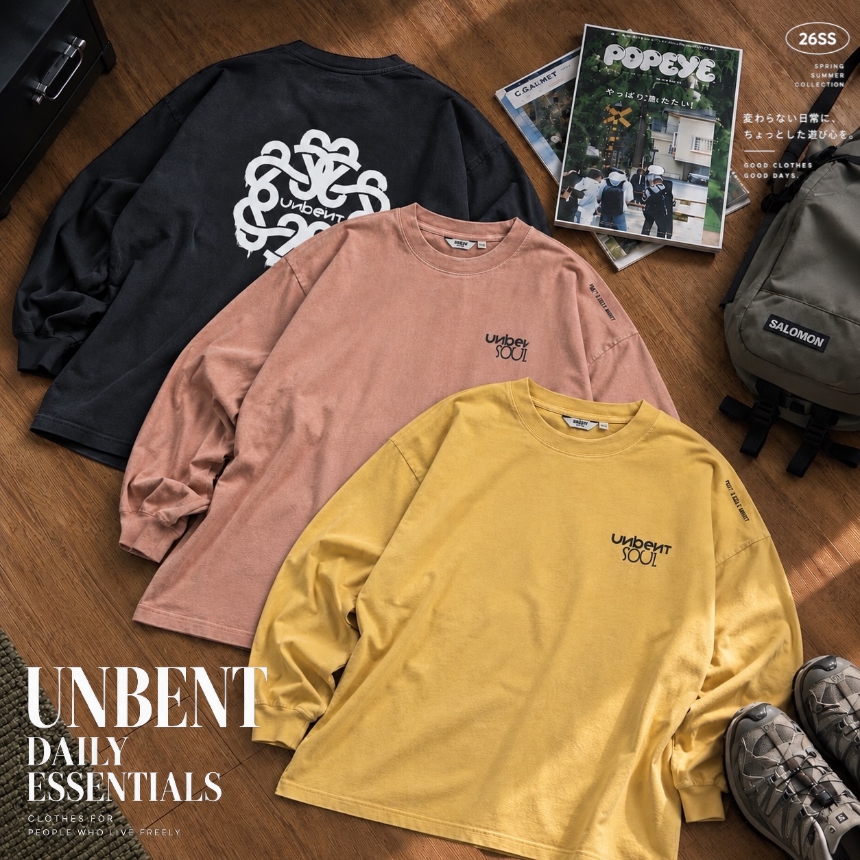 |搶手熱賣款🔥🔥| Unbent Soul 復古水洗 圖騰 長Tee