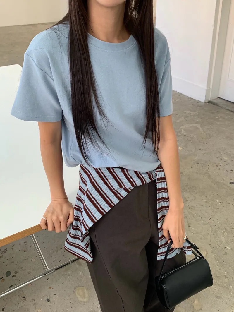 短袖素面棉T