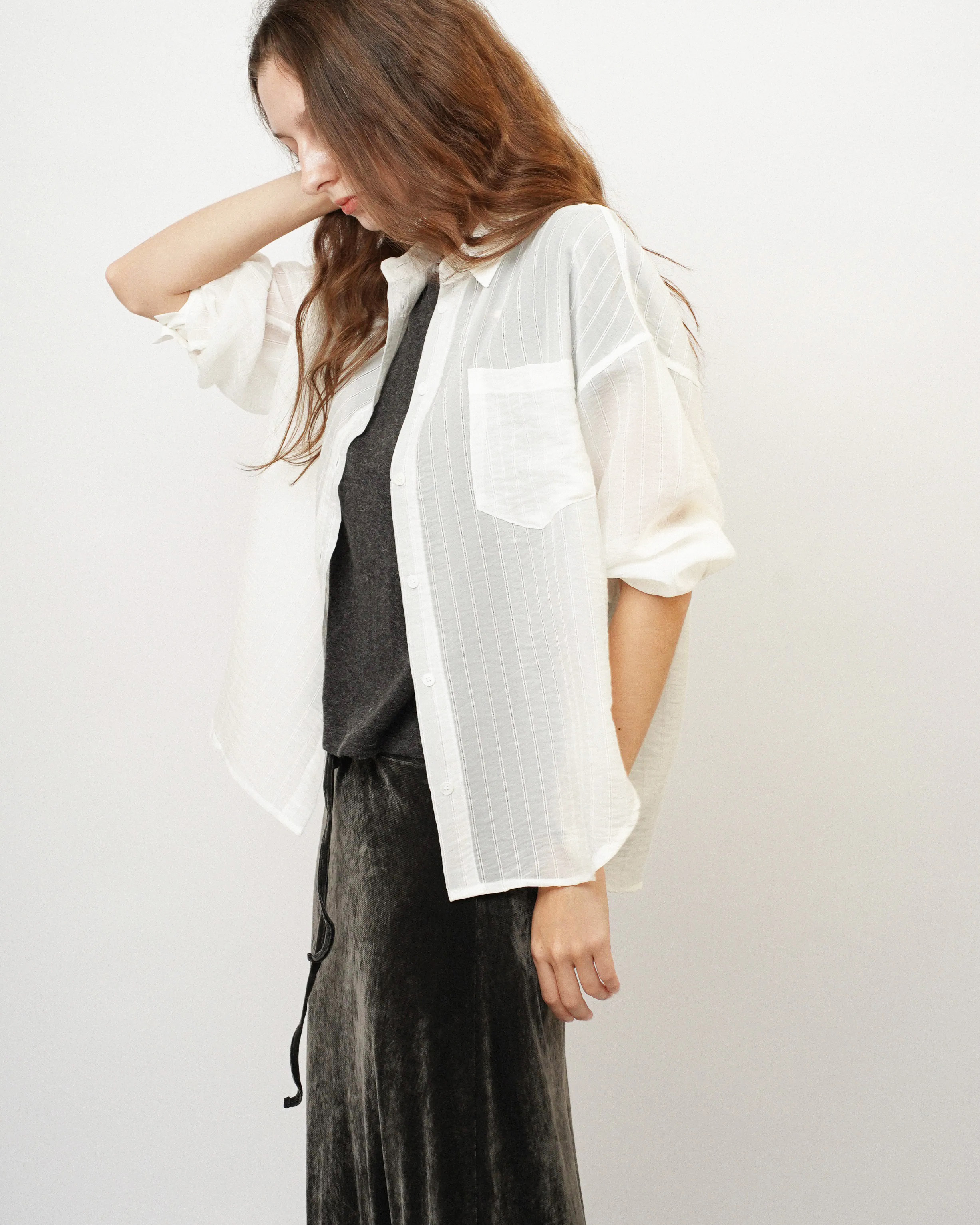 Manon Stripe Shirt - White