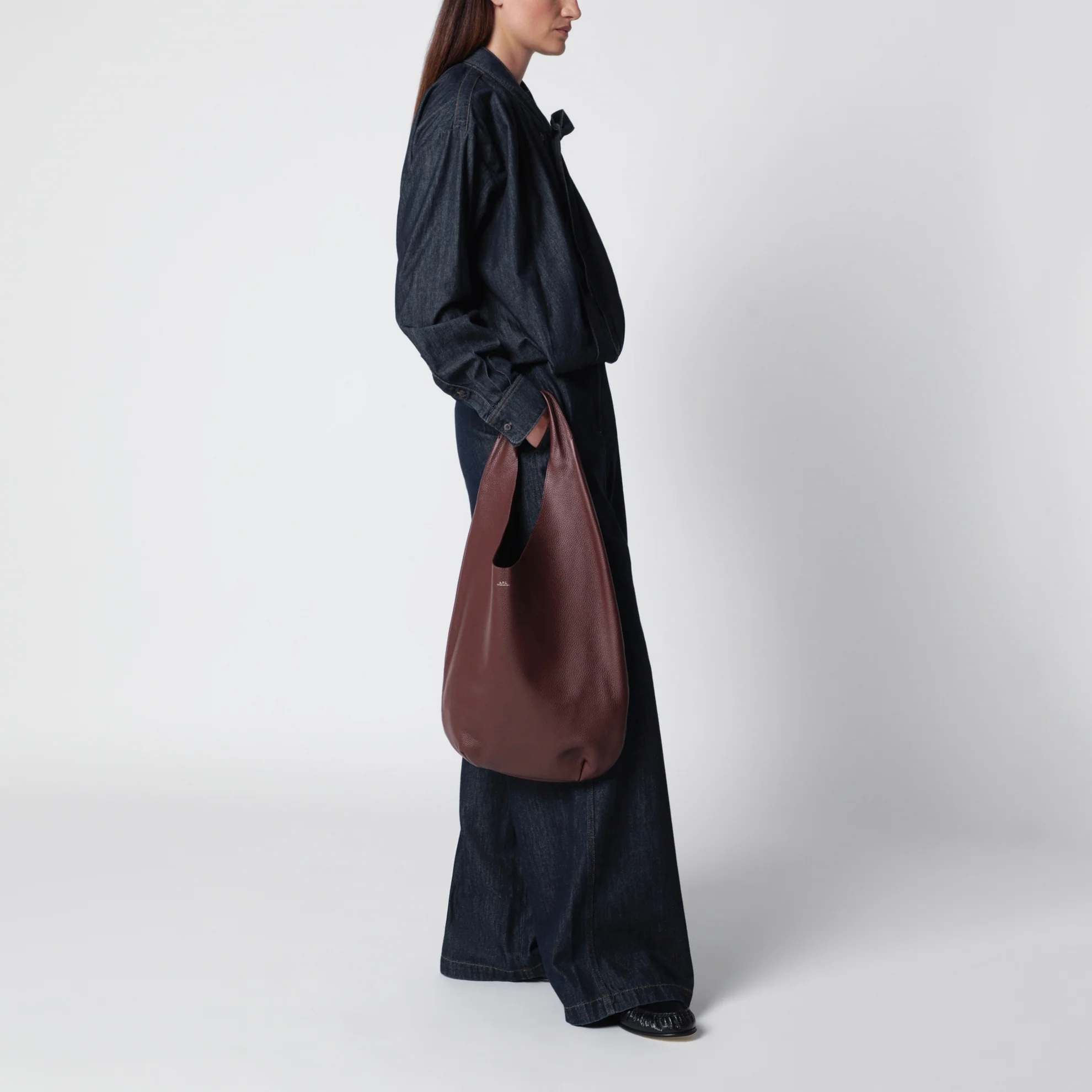 1FF0918-072 [A.P.C.] Demi-Lune 迷你手袋 酒紅色 #PXCBC-F67008LE (EU)
