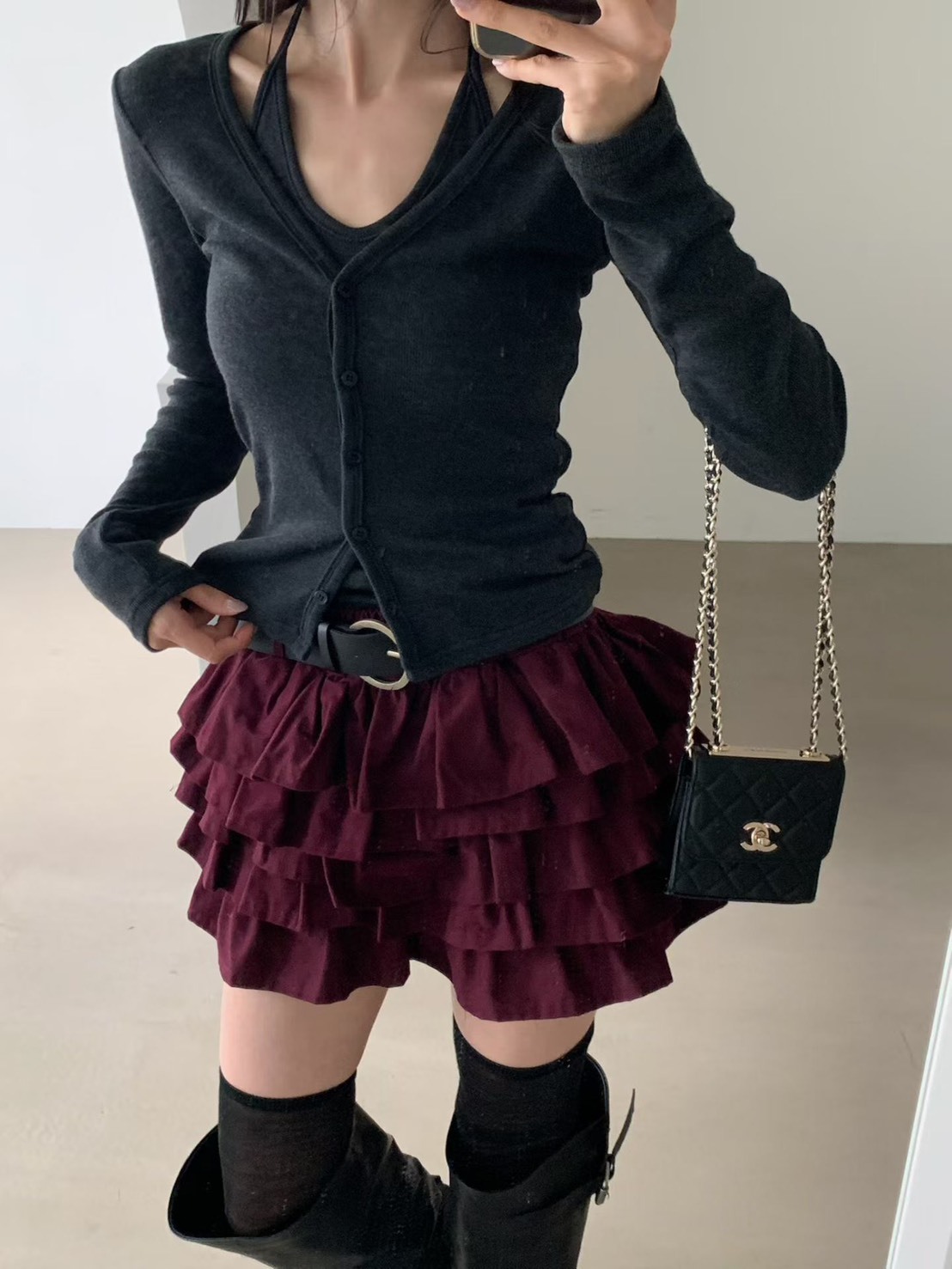 蛋糕腰帶短褲裙