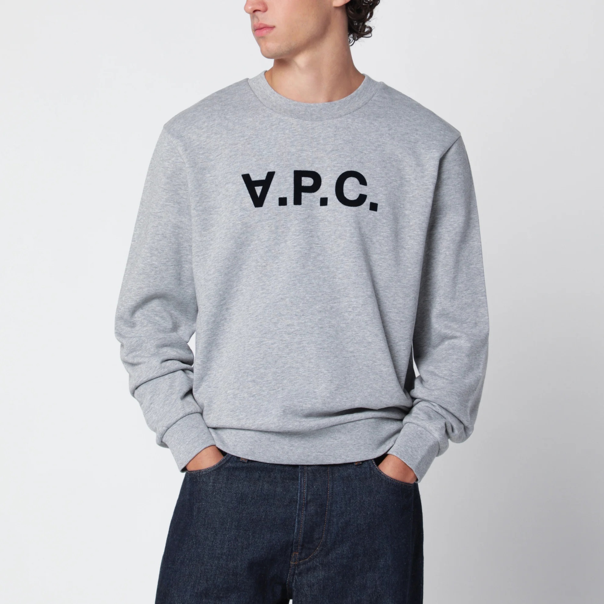 1FF0918-080 [A.P.C.] Grand VPC 標準版衛衣 麻灰色／深海軍藍 #COHBN-M27907UCO (EU)