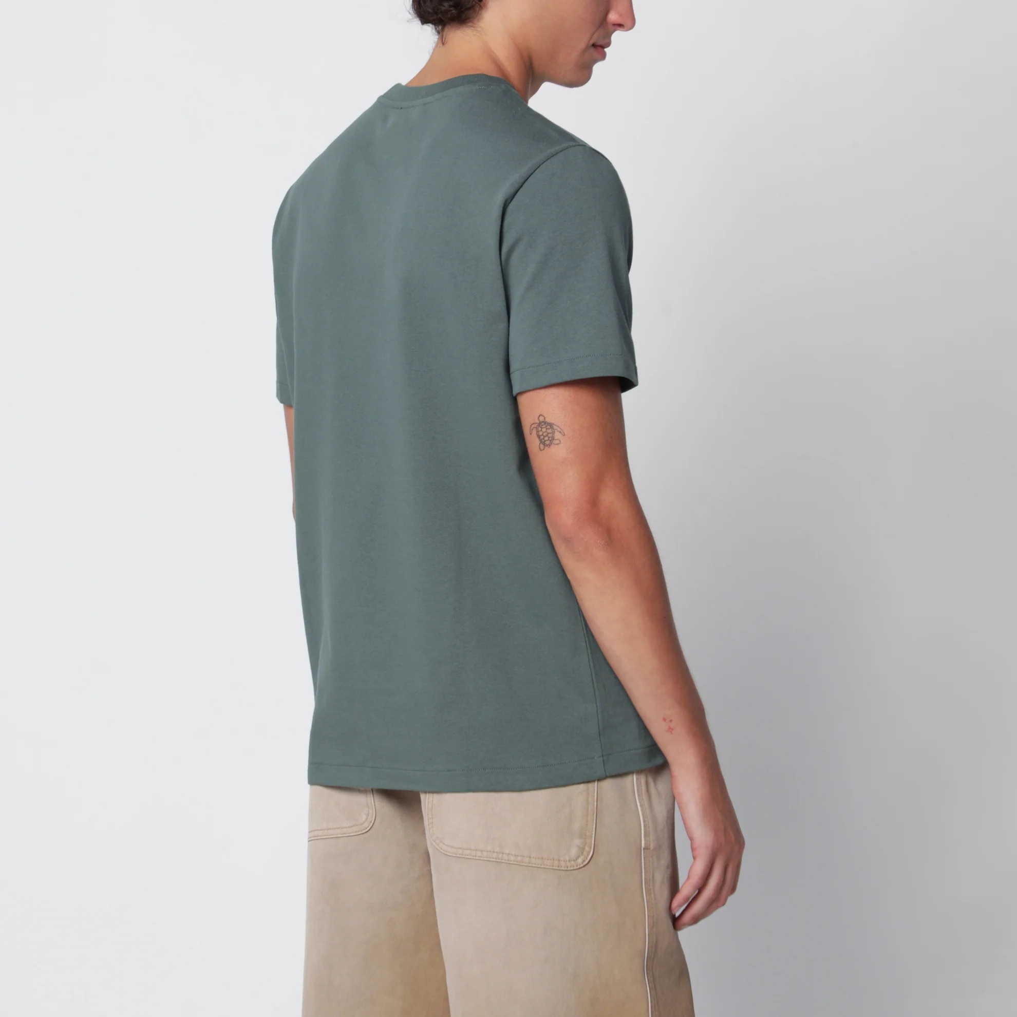 1FF0918-084 [A.P.C.] Rue Madame 標準版 T 恤 灰綠色／白色 #COHBU-M26388UCO (EU)