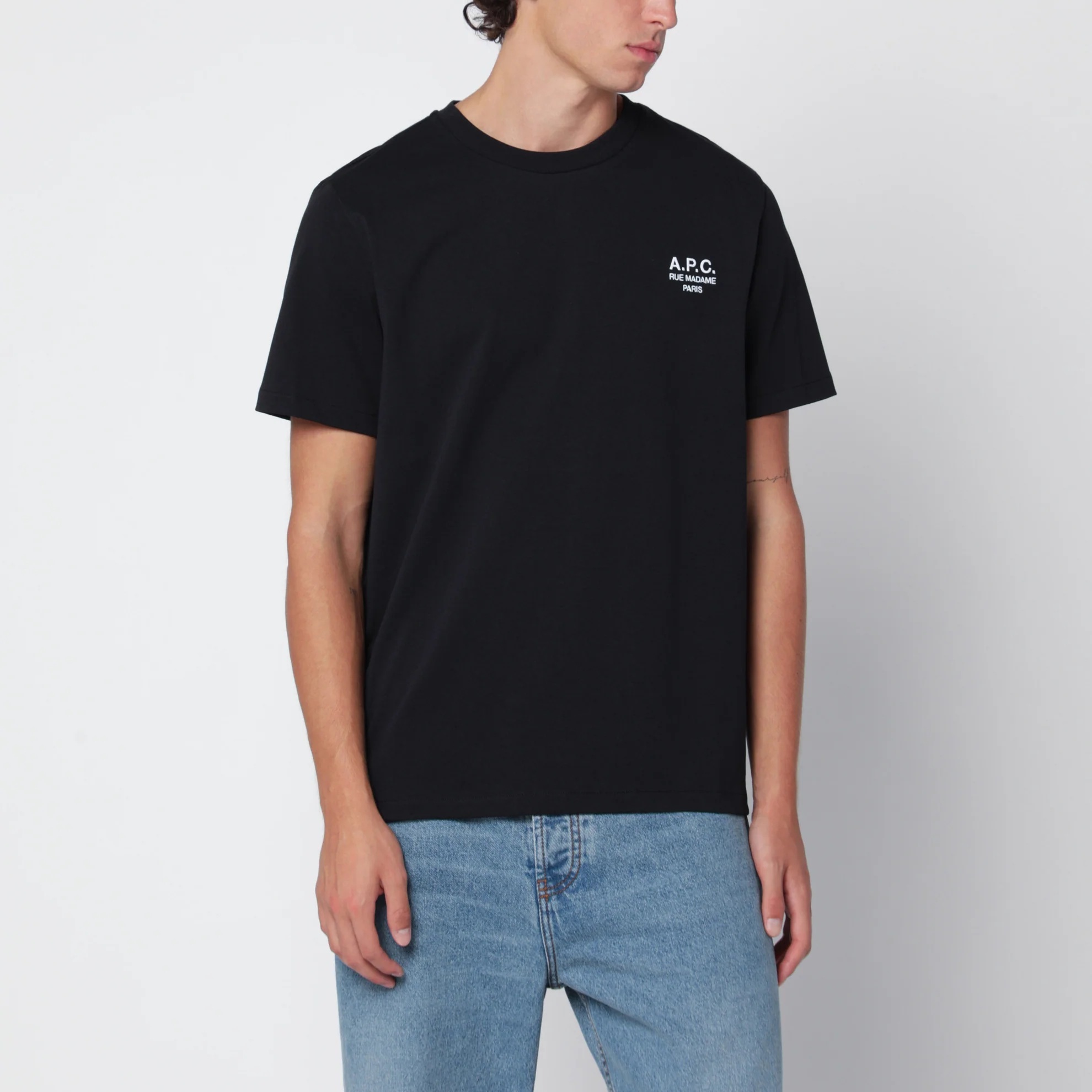 1FF0918-088 [A.P.C.] Rue Madame 標準版 T 恤 黑色／白色 #COHBU-M26388UCO (EU)