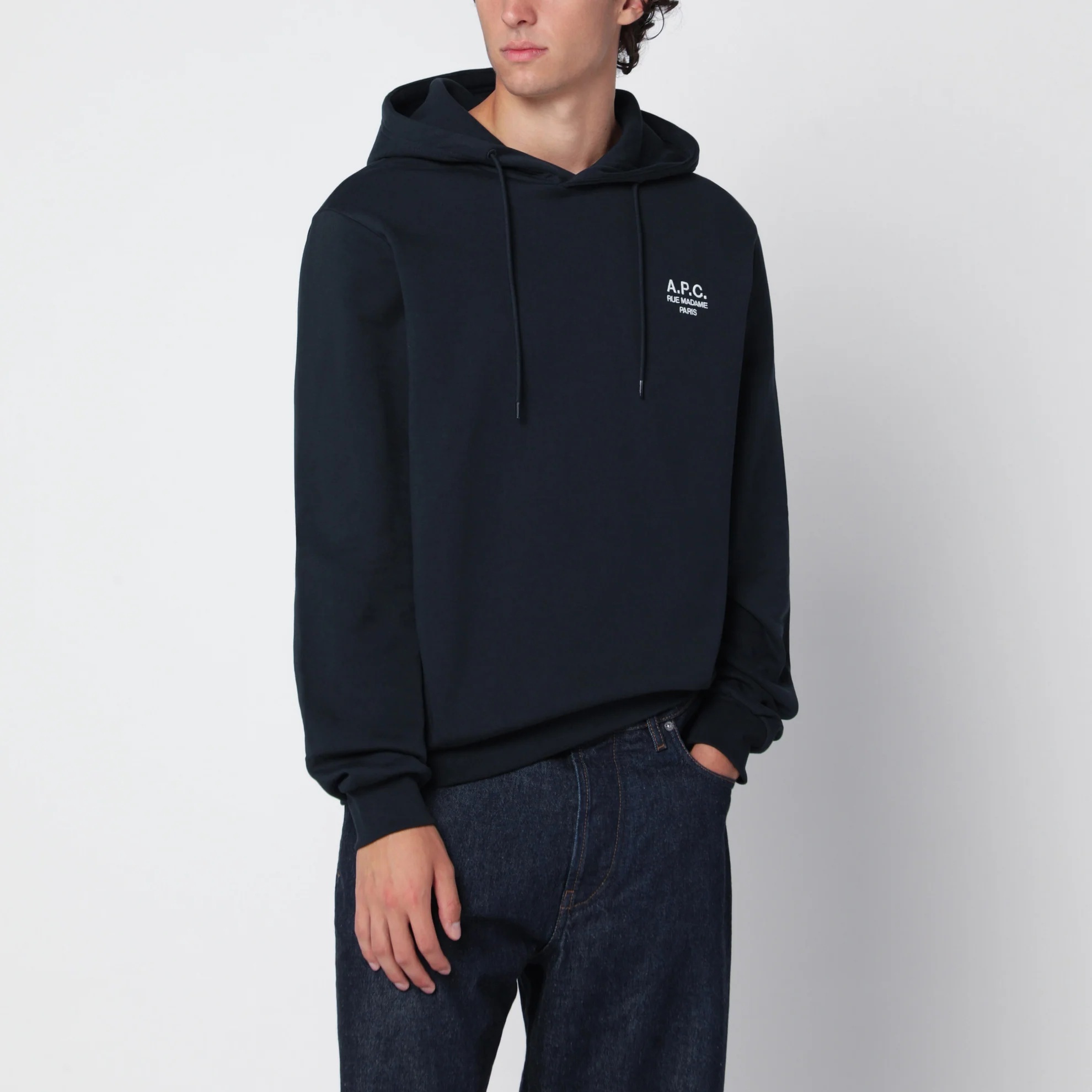1FF0918-093 [A.P.C.] Rue Madame 運動衫 深海軍藍／米白色 #COHBV-M27914UCO (EU)