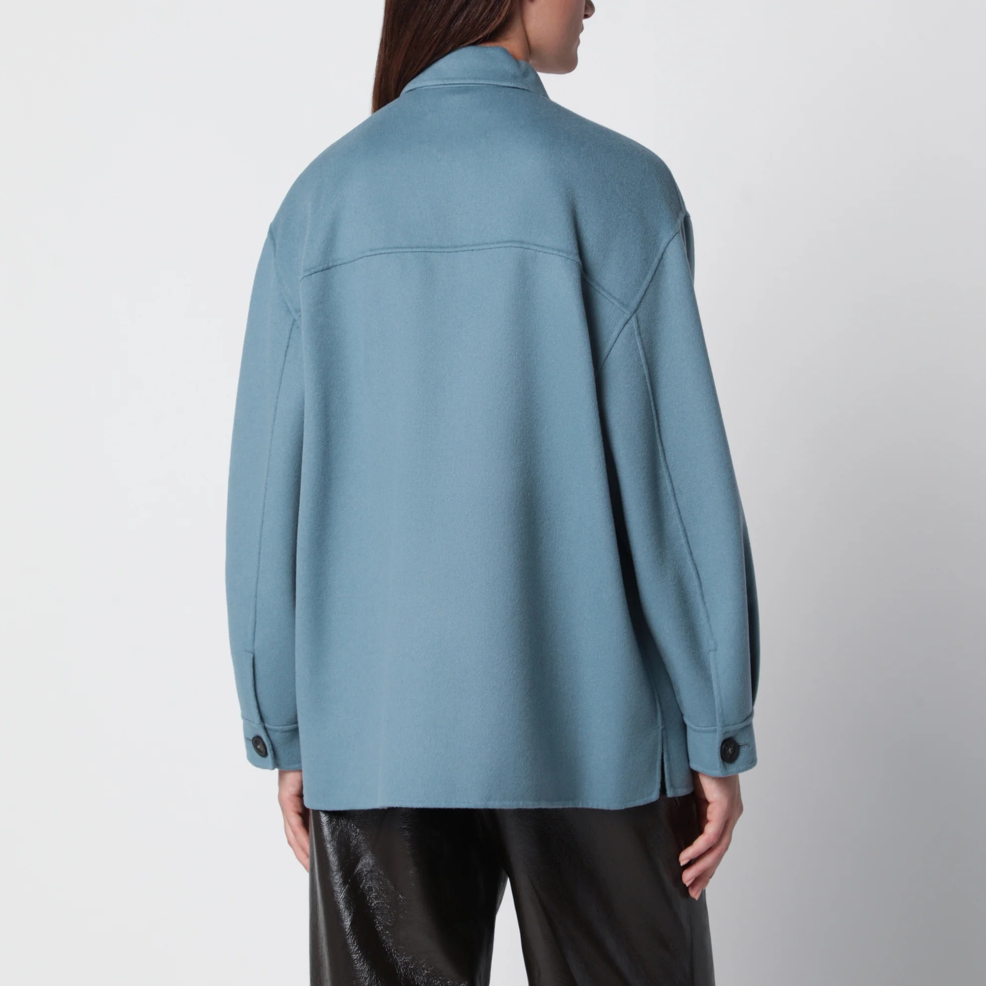 1FF0918-101 [MAX MARA WEEKEND] 初剪羊毛襯衫式外套 藍色 #WKDFOLKWO (EU)