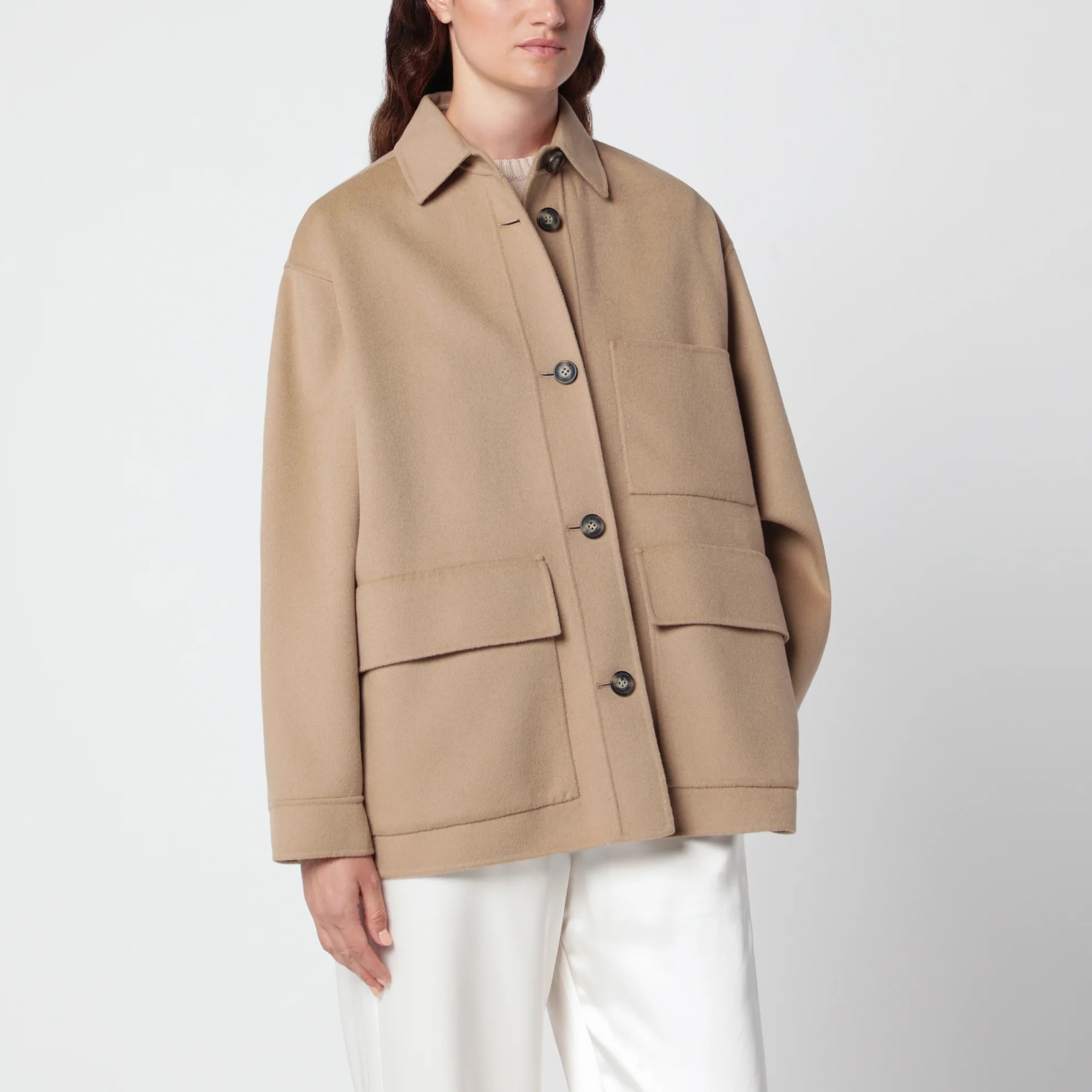 1FF0918-102 [MAX MARA WEEKEND] 初剪羊毛襯衫式外套 駝色 #WKDFOLKWO (EU)