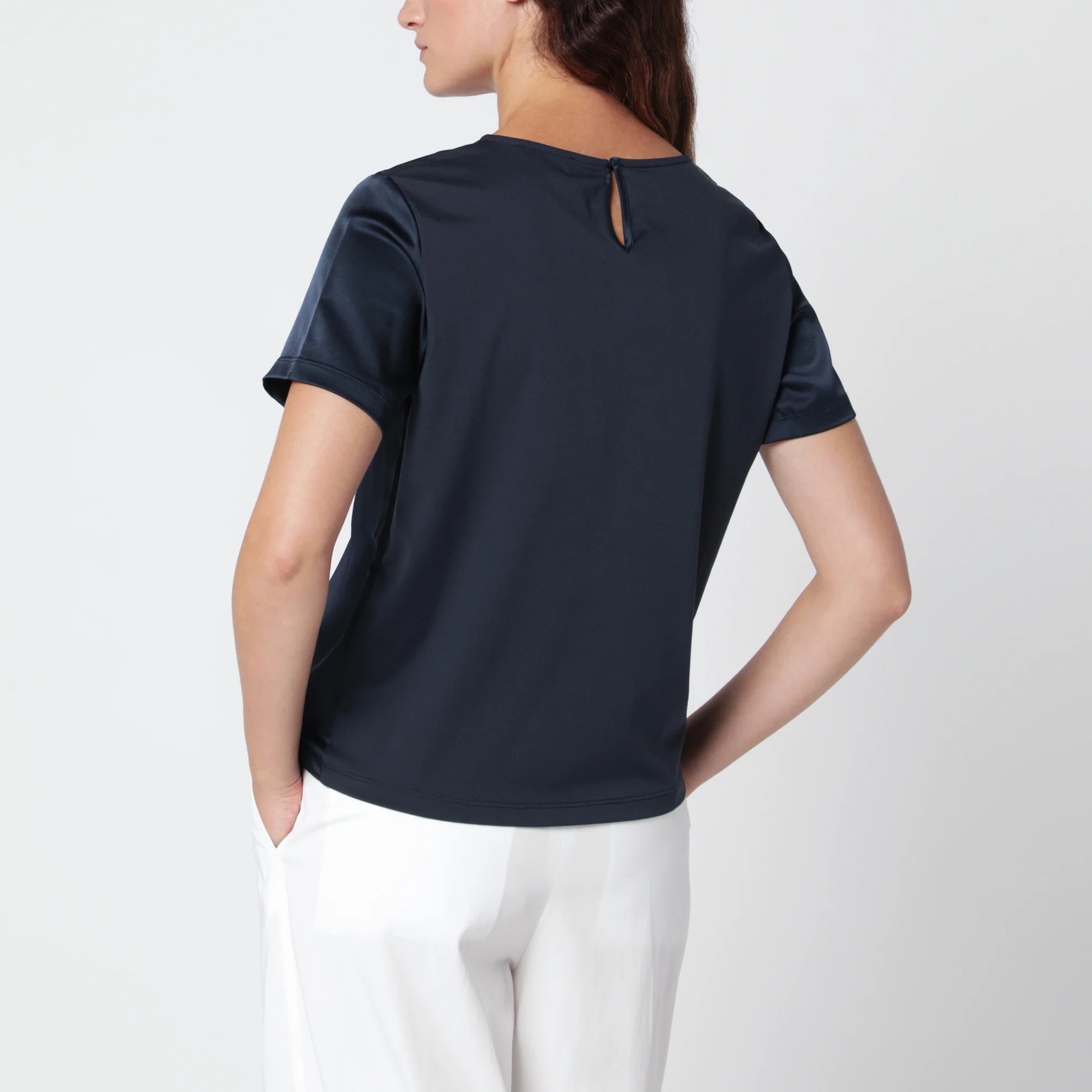 1FF0918-105 [MAX MARA WEEKEND] 緞面圓領 T 恤 藍色 #WKDGILBERTPL (EU)