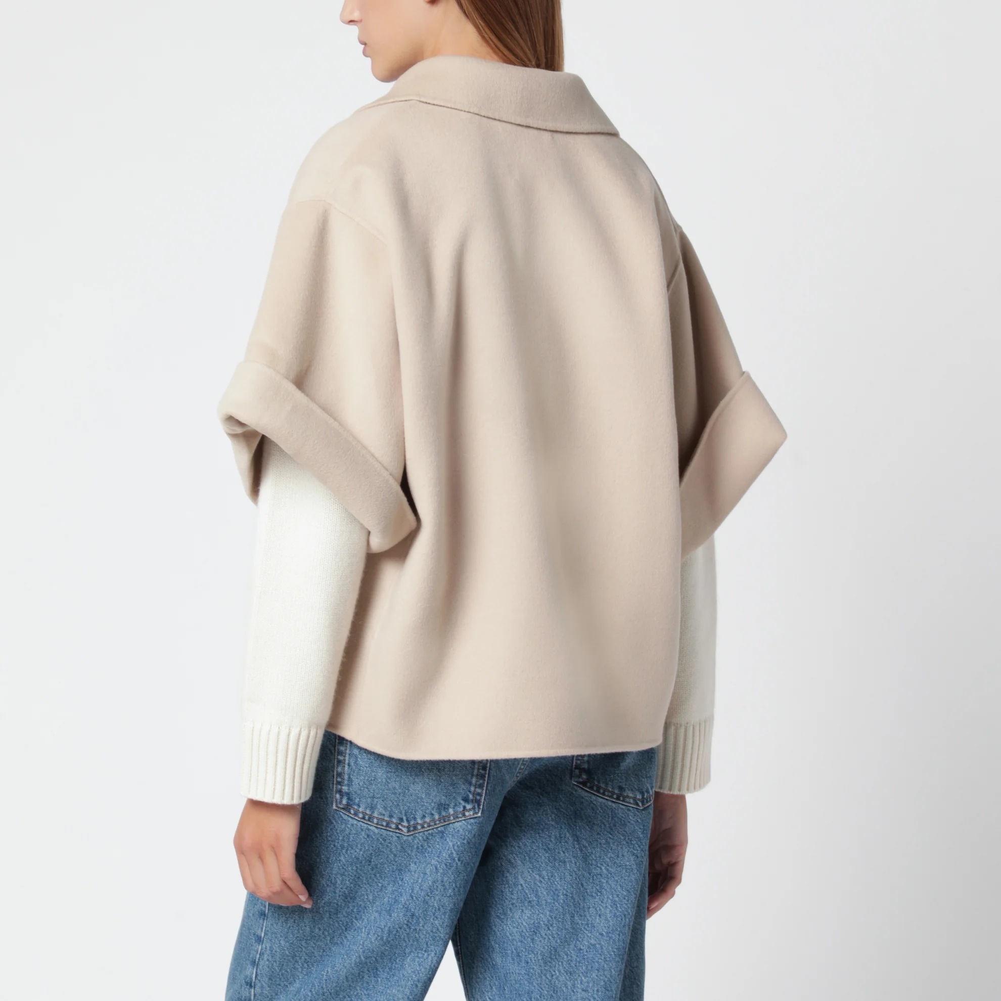 1FF0918-109 [MAX MARA WEEKEND] 短款羊毛呢大衣 杏仁色 #WKDNEOWO (EU)