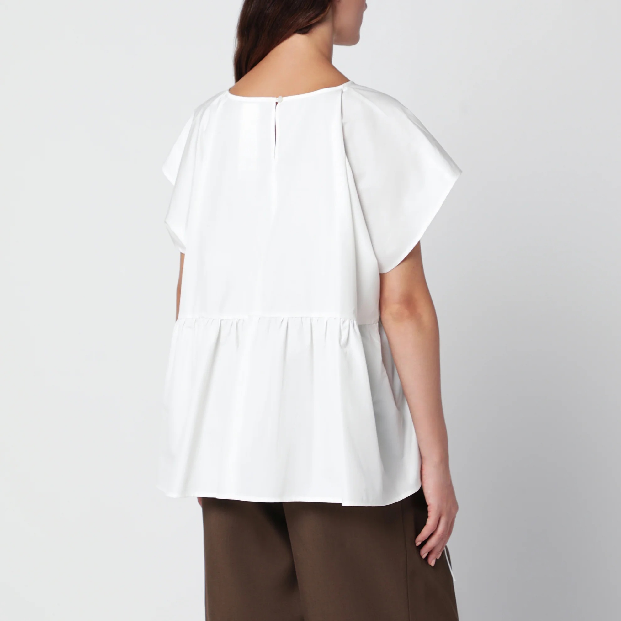 1FF0918-112 [MAX MARA WEEKEND] 棉質府綢上衣 白色 #WKDPANDACO (EU)